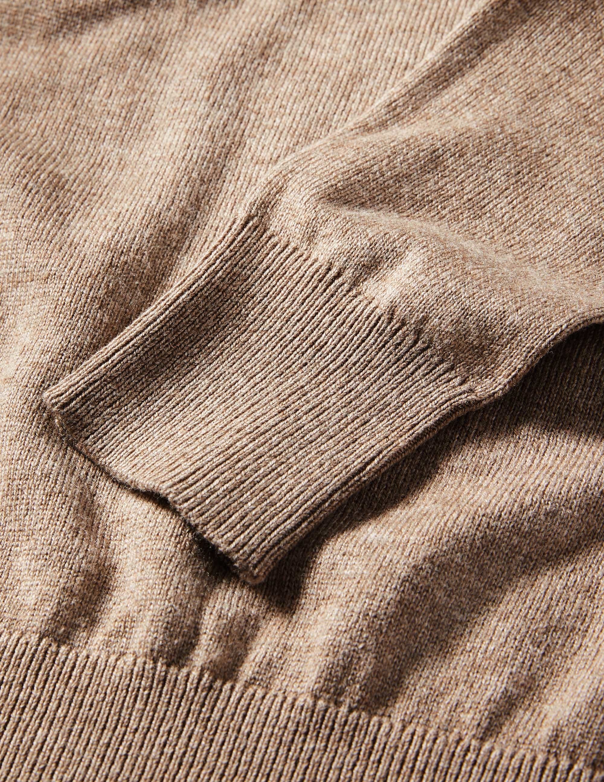 Square Neck Sweater-Dark Mink Melange - Image 6