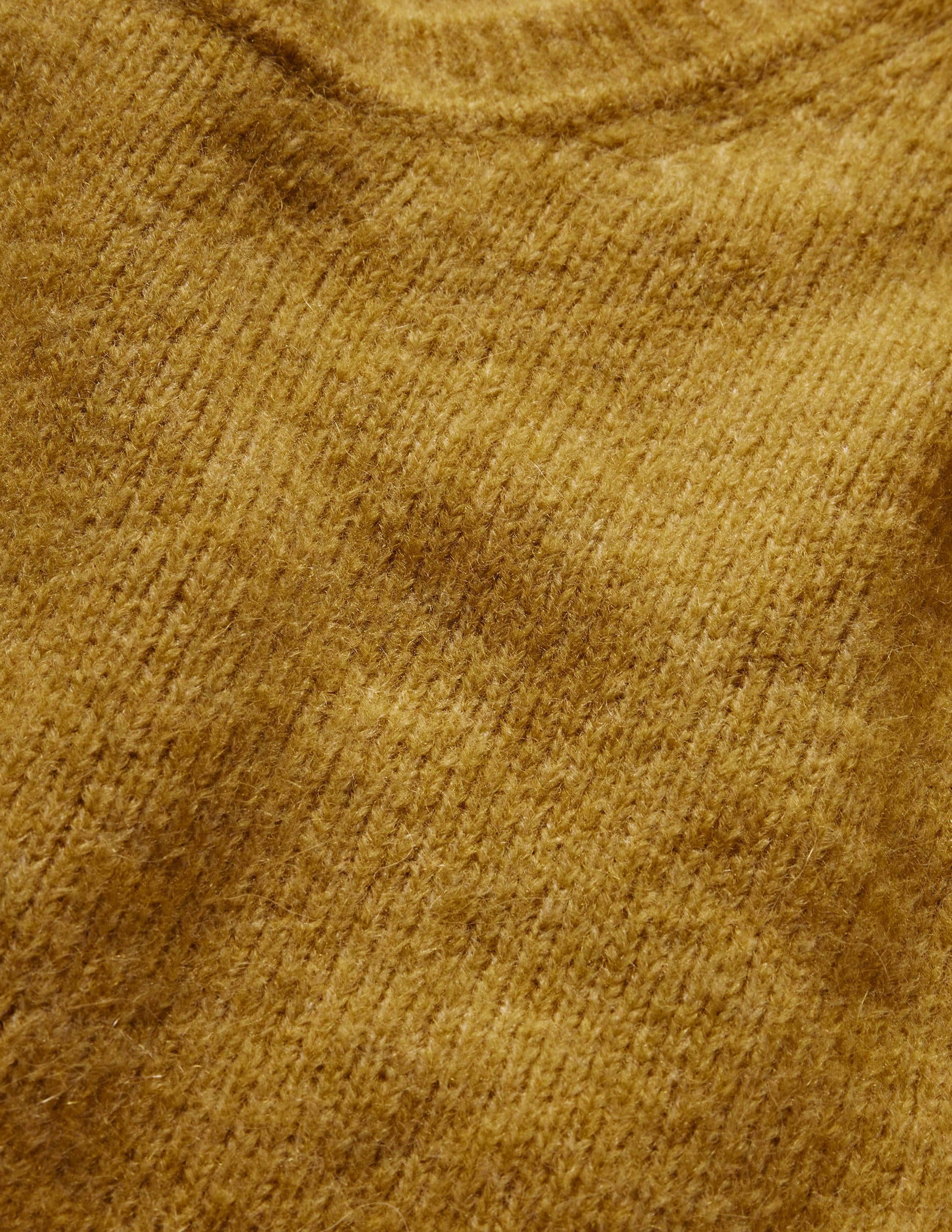 Scoop Neck Fluffy Sweater-Olive Oil-6