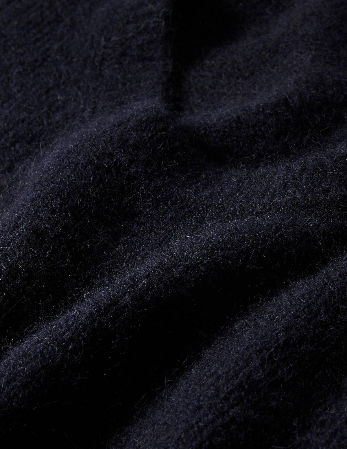 Scoop Neck Fluffy Sweater-Navy-6