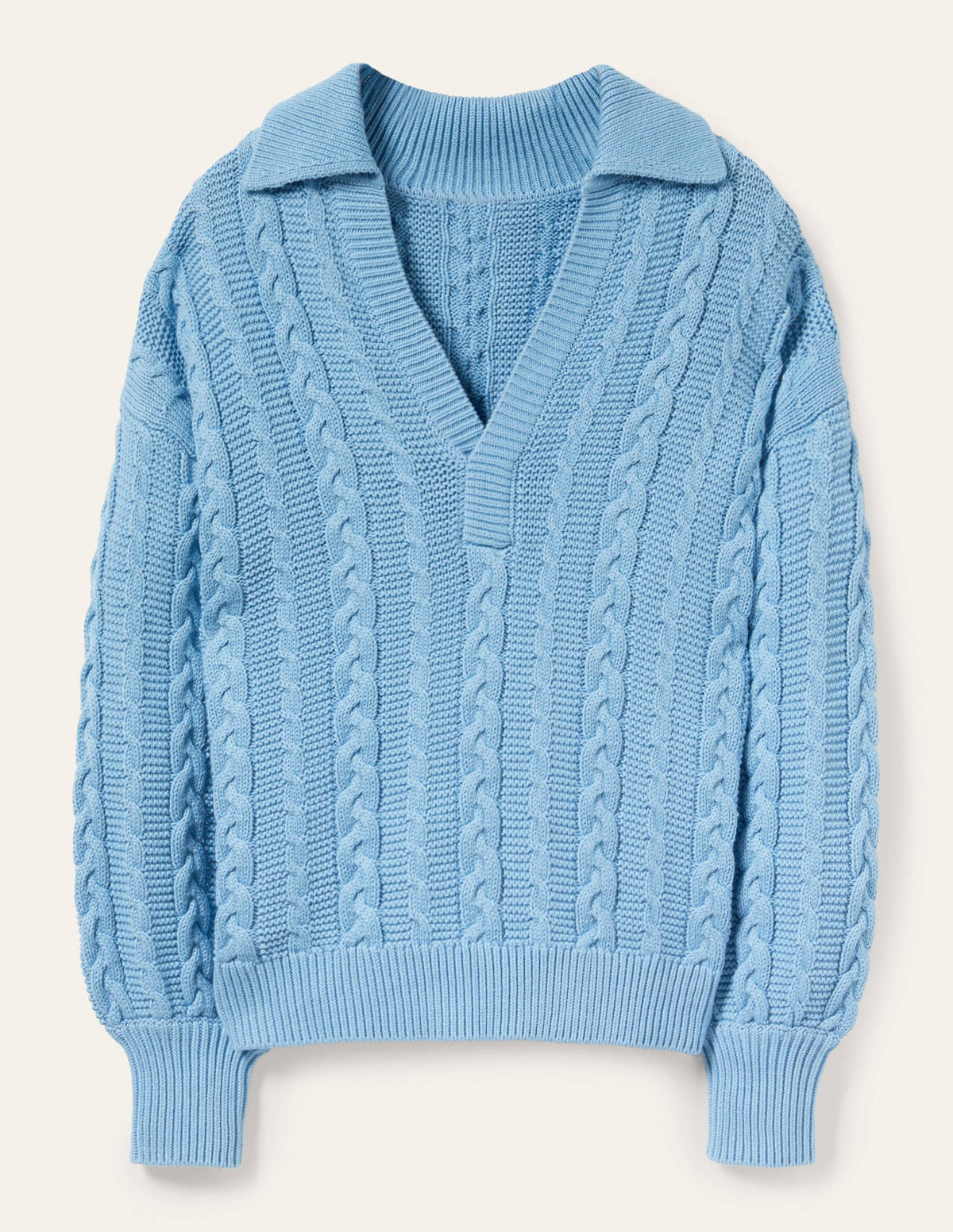 Cable Knit Henley Sweater-Grape Hyacinth-6