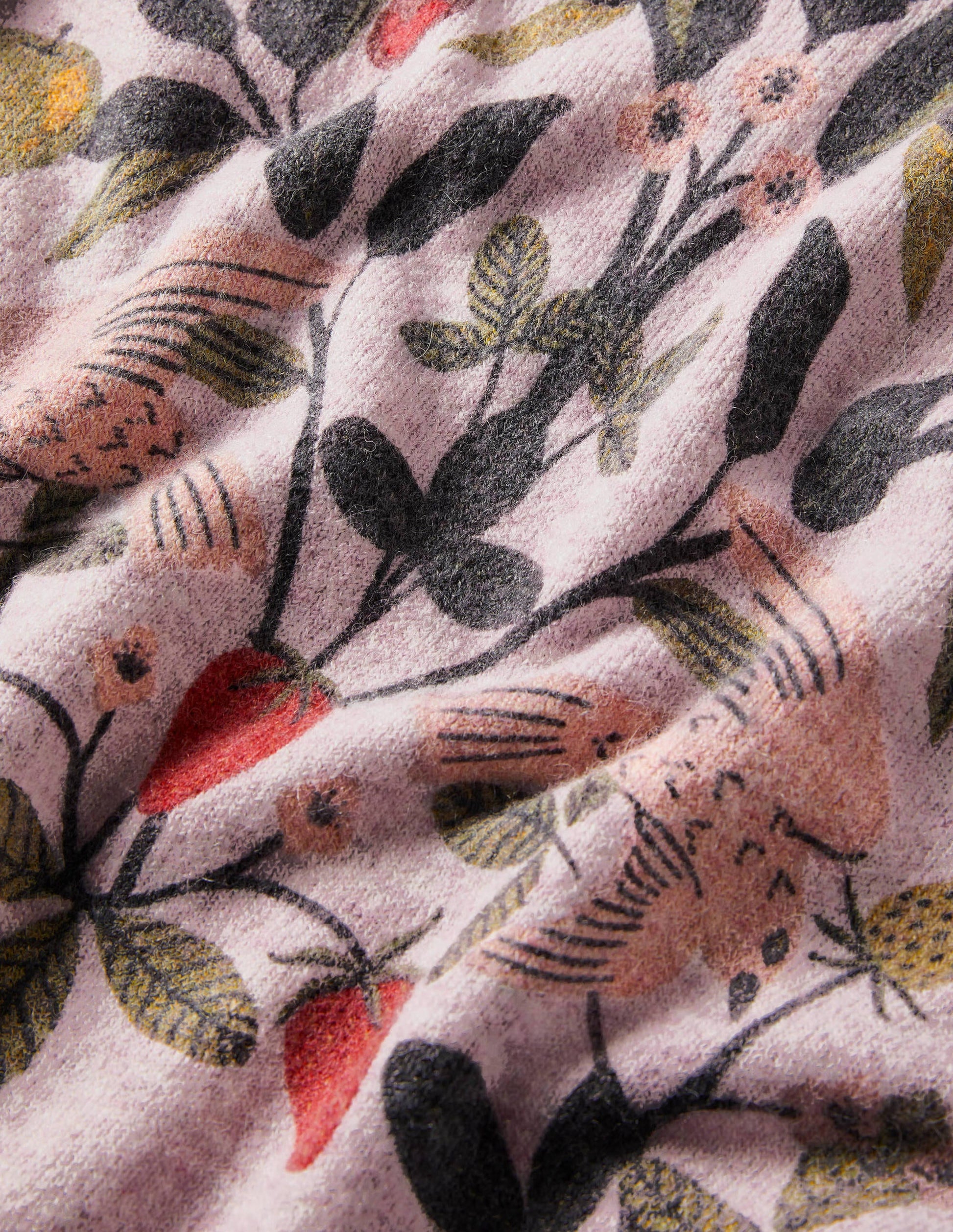 Printed Fluffy Sweater-Fair Orchid,  Bird Paradise-5