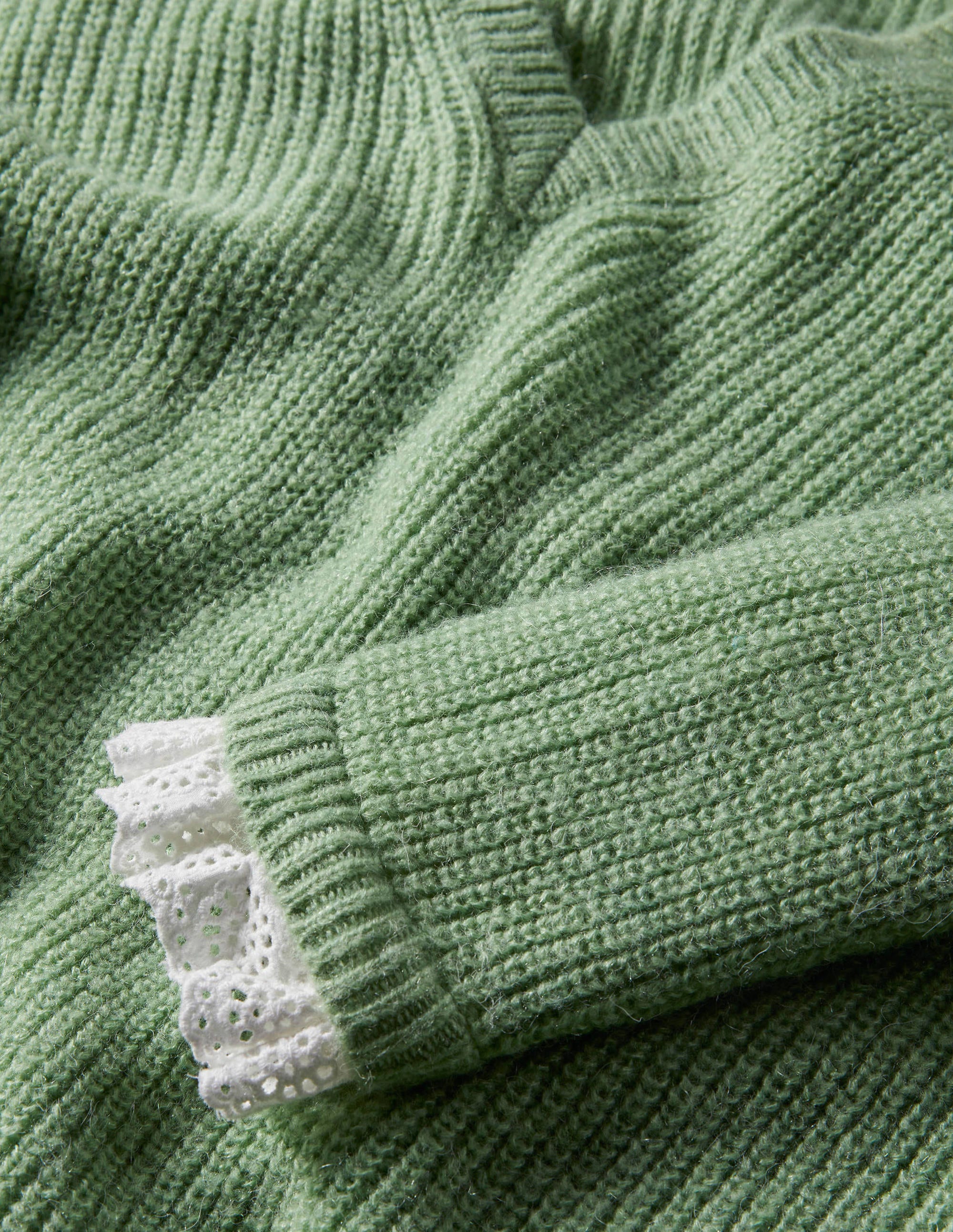 Fluffy Ribbed Mix Sweater-Basil - Image 5