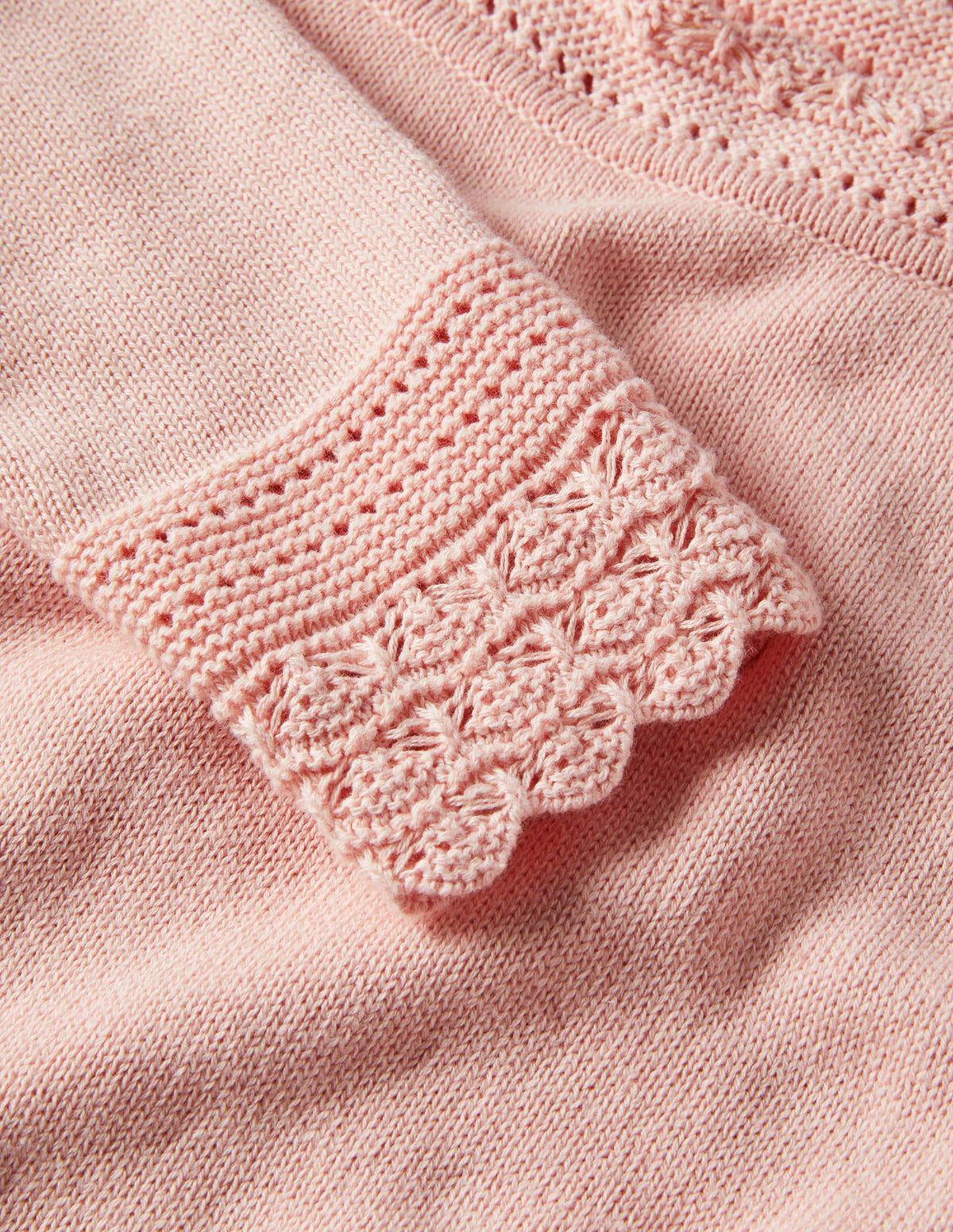 Scallop Crochet Trim Sweater-Milkshake - Image 5