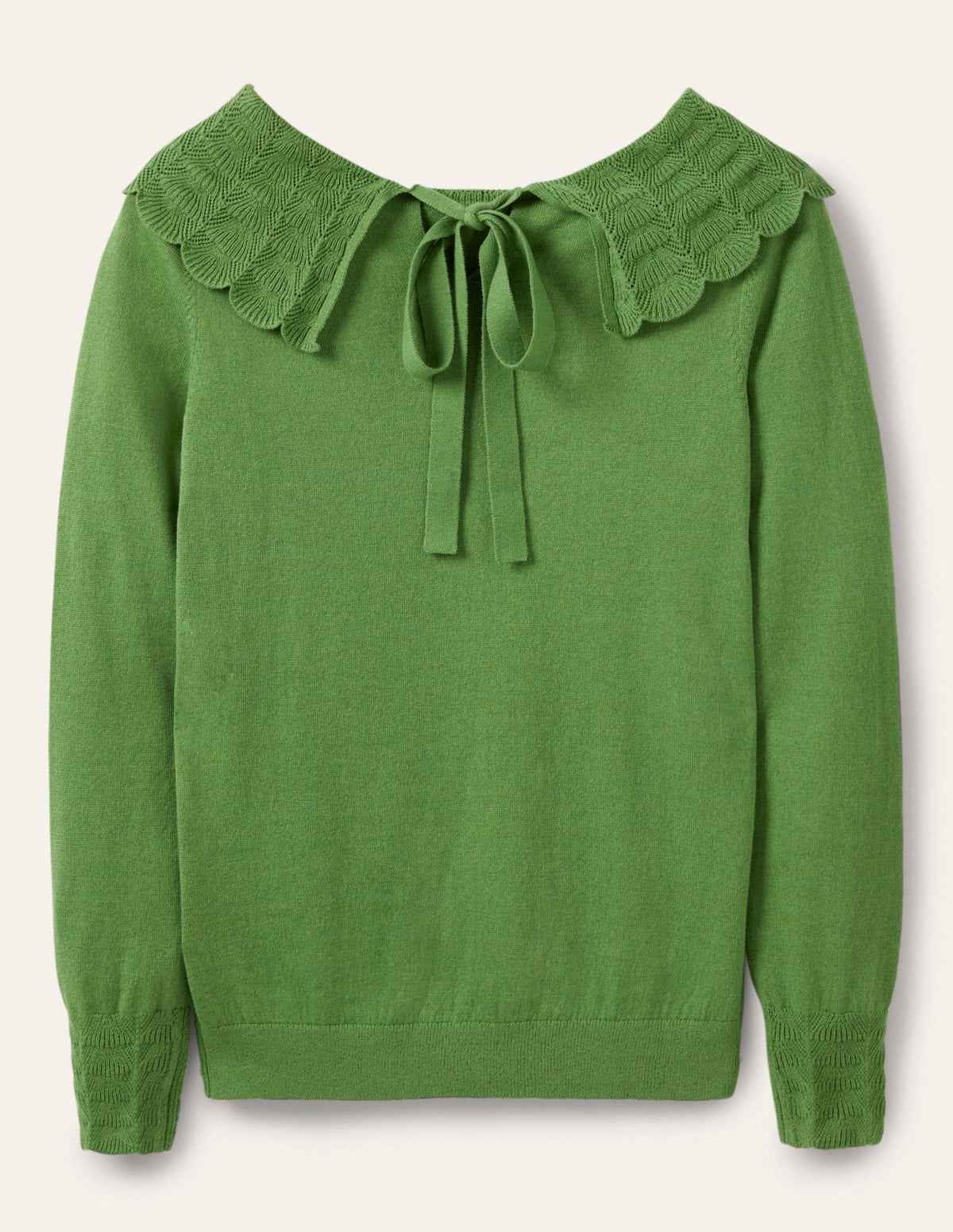 Tie Back Collar Sweater-English Ivy-5