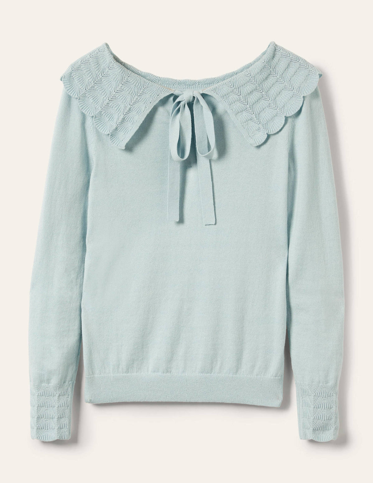 Tie Back Collar Sweater-Dawn Sky - Image 5