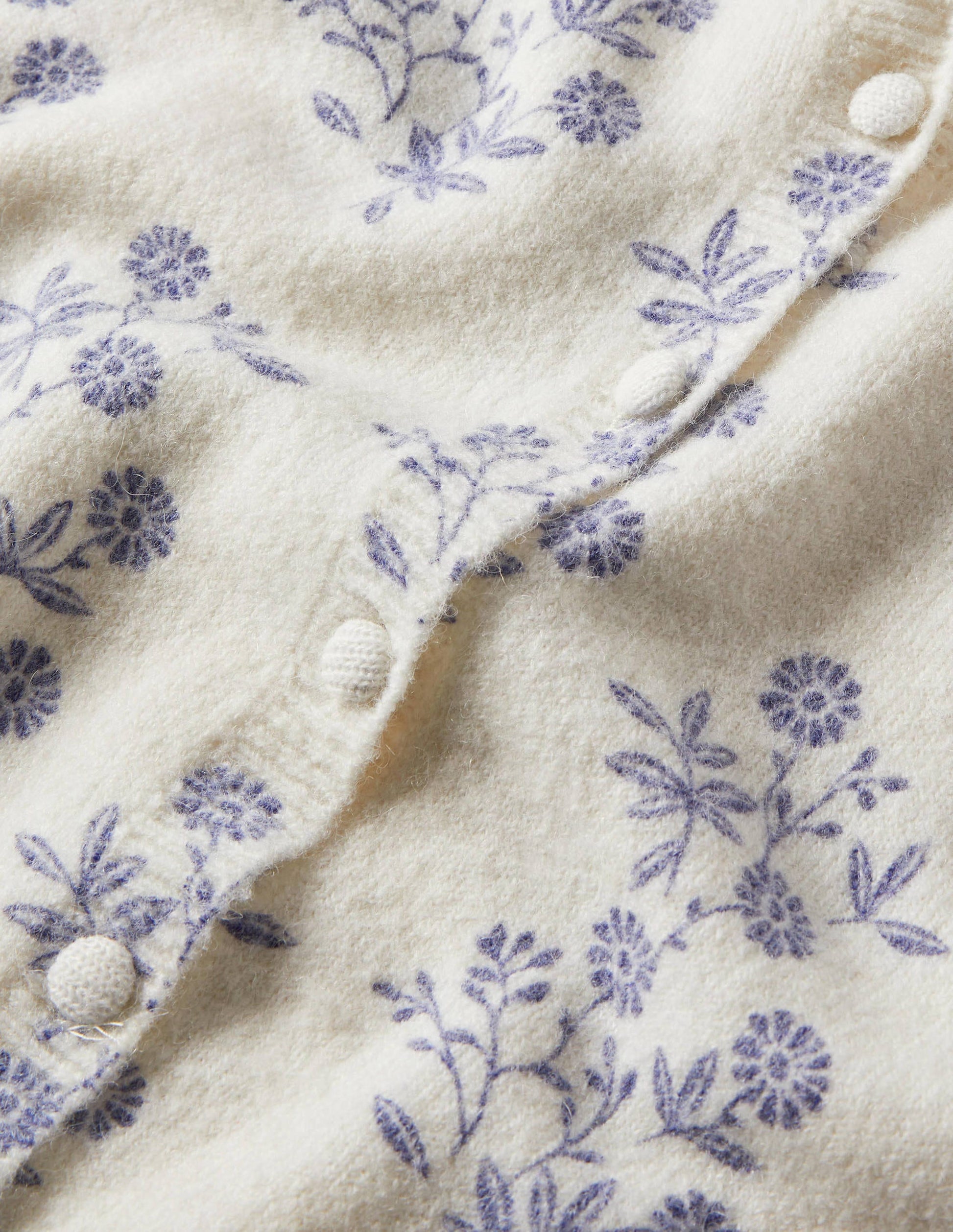 Anita Printed Fluffy Cardigan-Ivory, Leafy Cluster-5