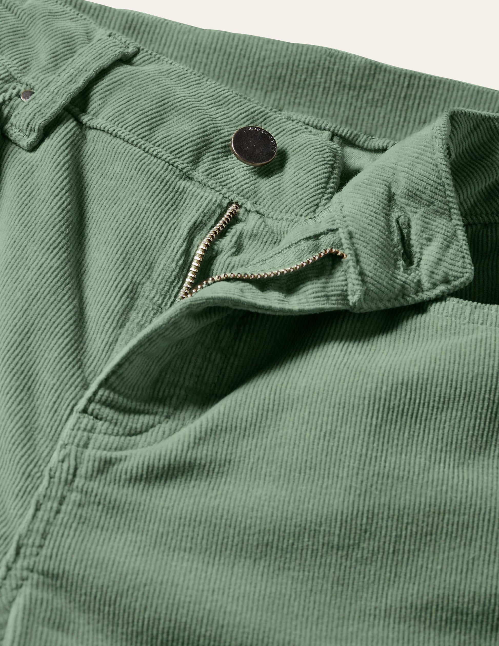 Cord Girlfriend Jeans-Light Olive-5
