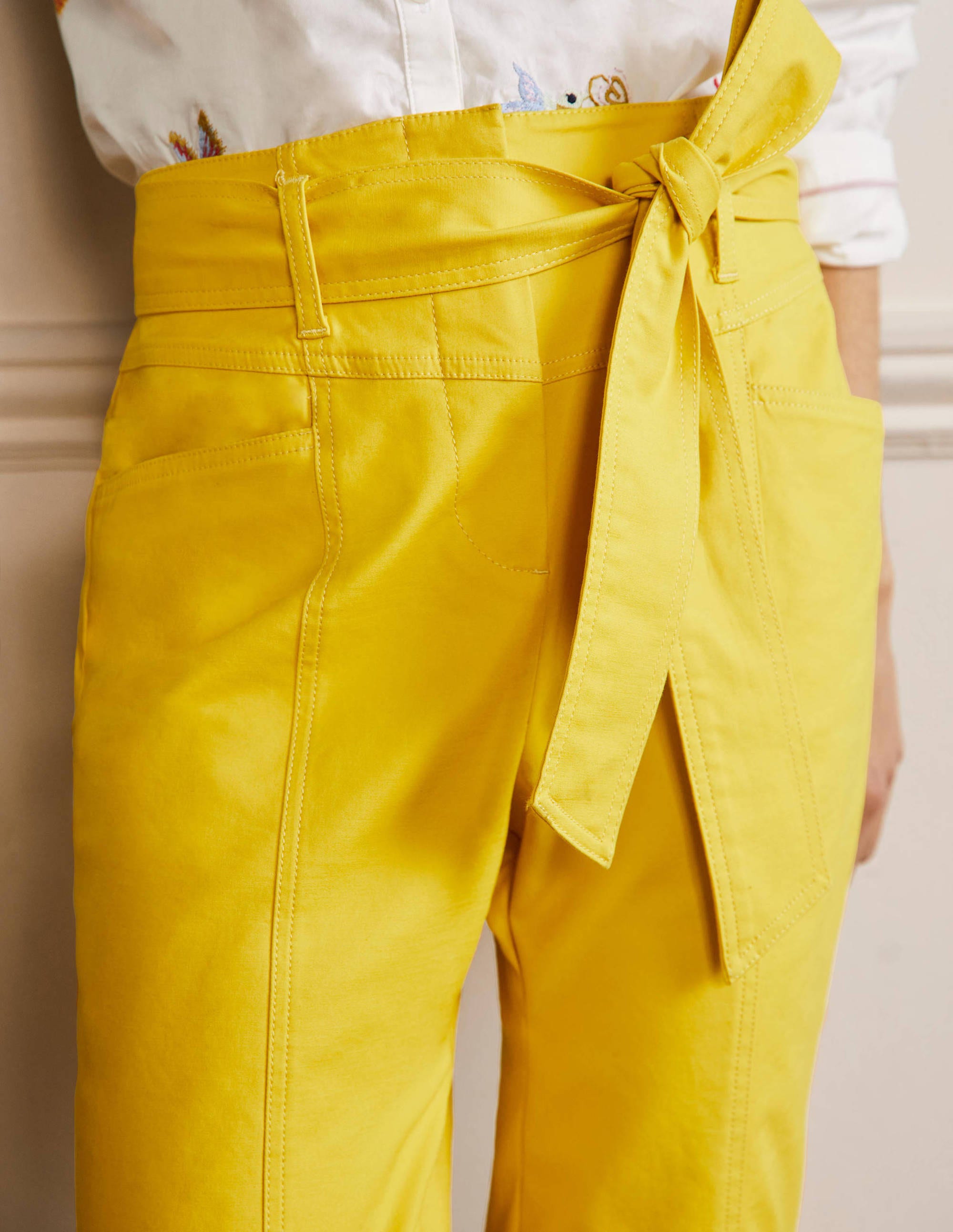 Tailored Tie Waist Pants-Wasp - Image 2