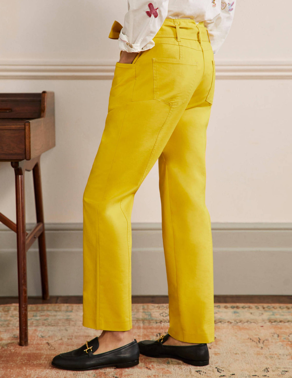Tailored Tie Waist Pants-Wasp-3