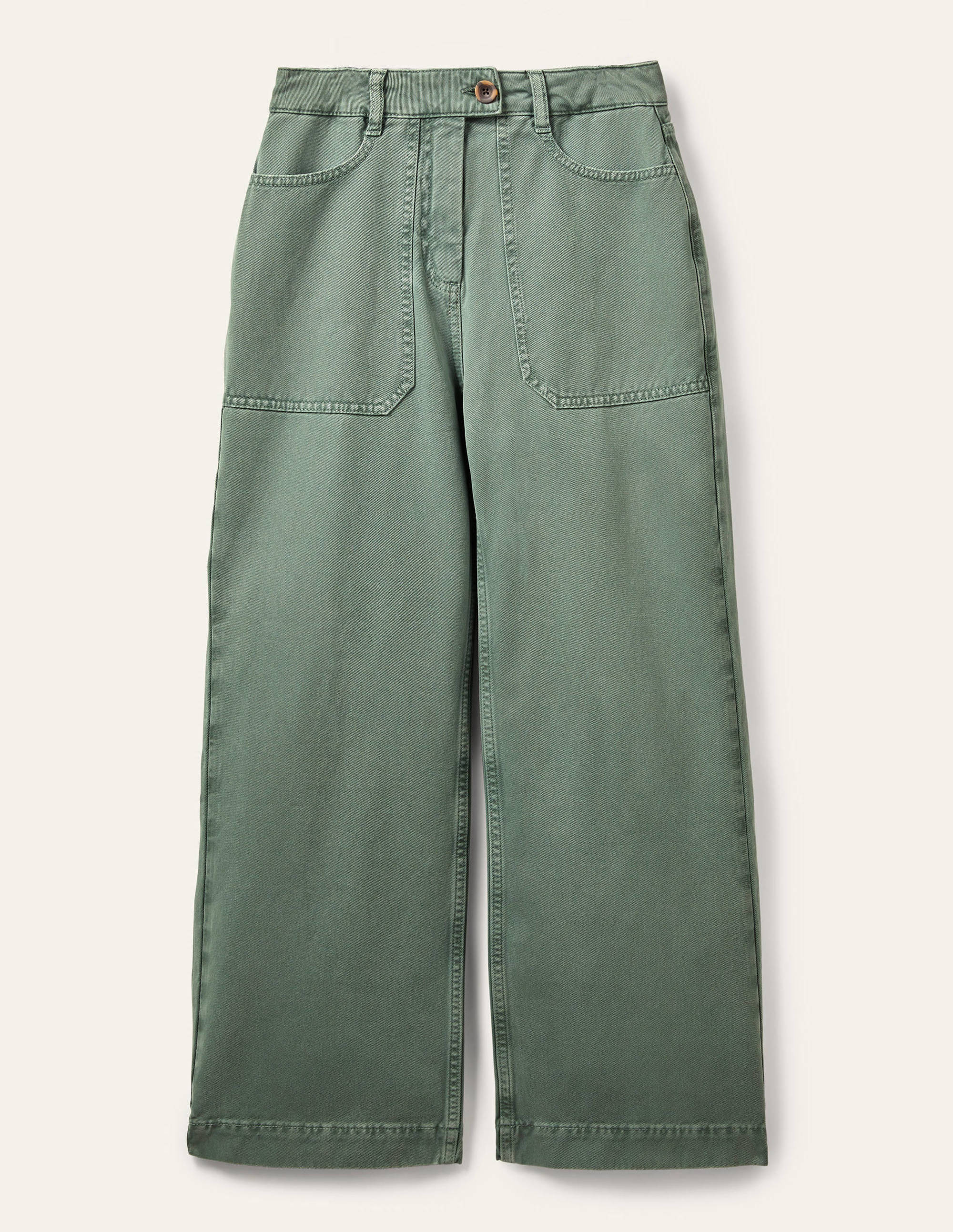 Wide Leg Cotton Twill Pants-Alder - Image 5