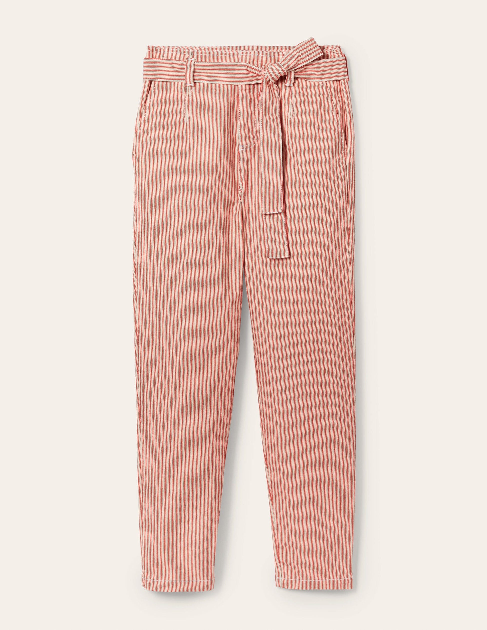 Tie Waist Jeans-Red Ticking Stripe-6