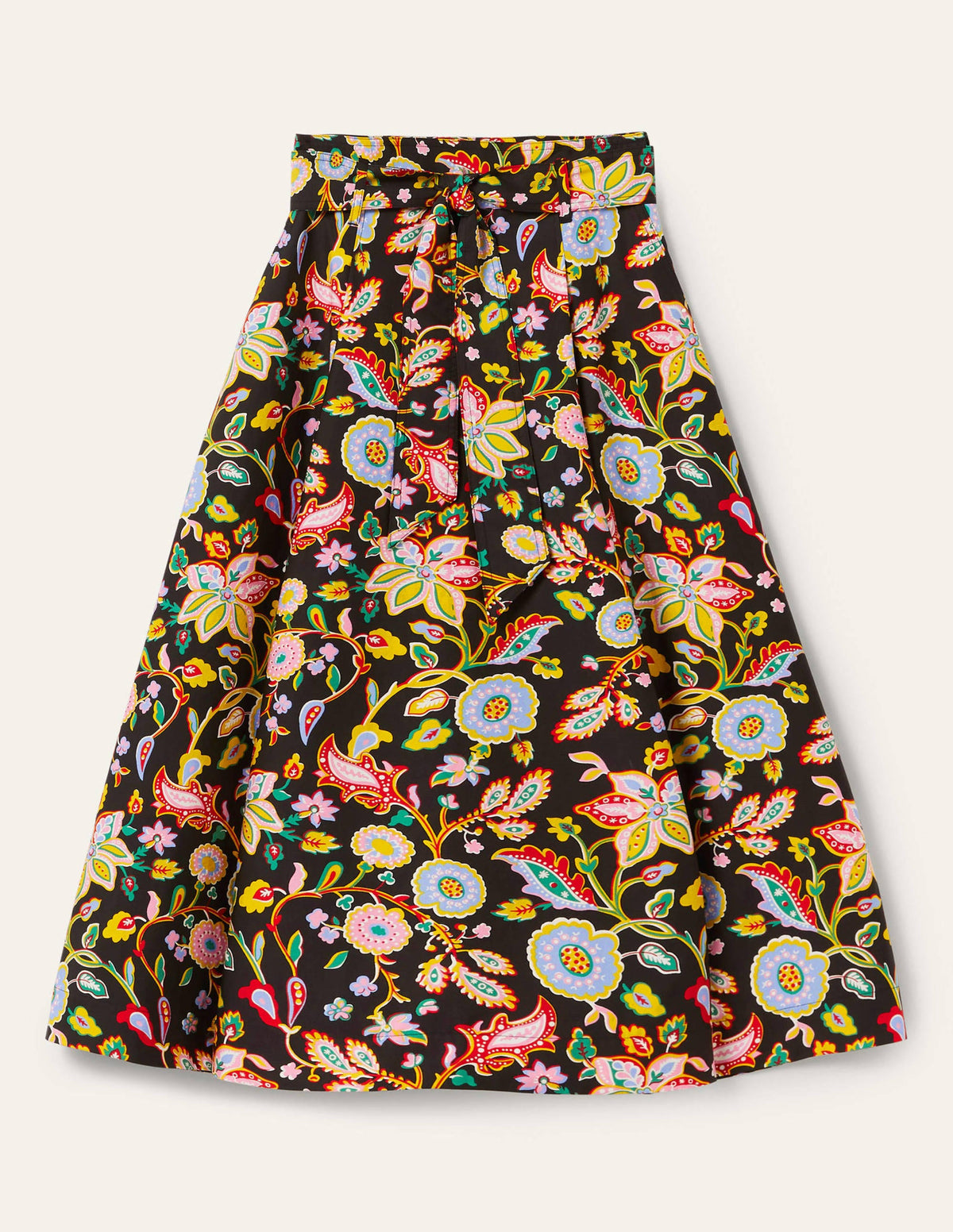 Round Waistband Full Skirt-Black, Opulent Paradise - Image 6