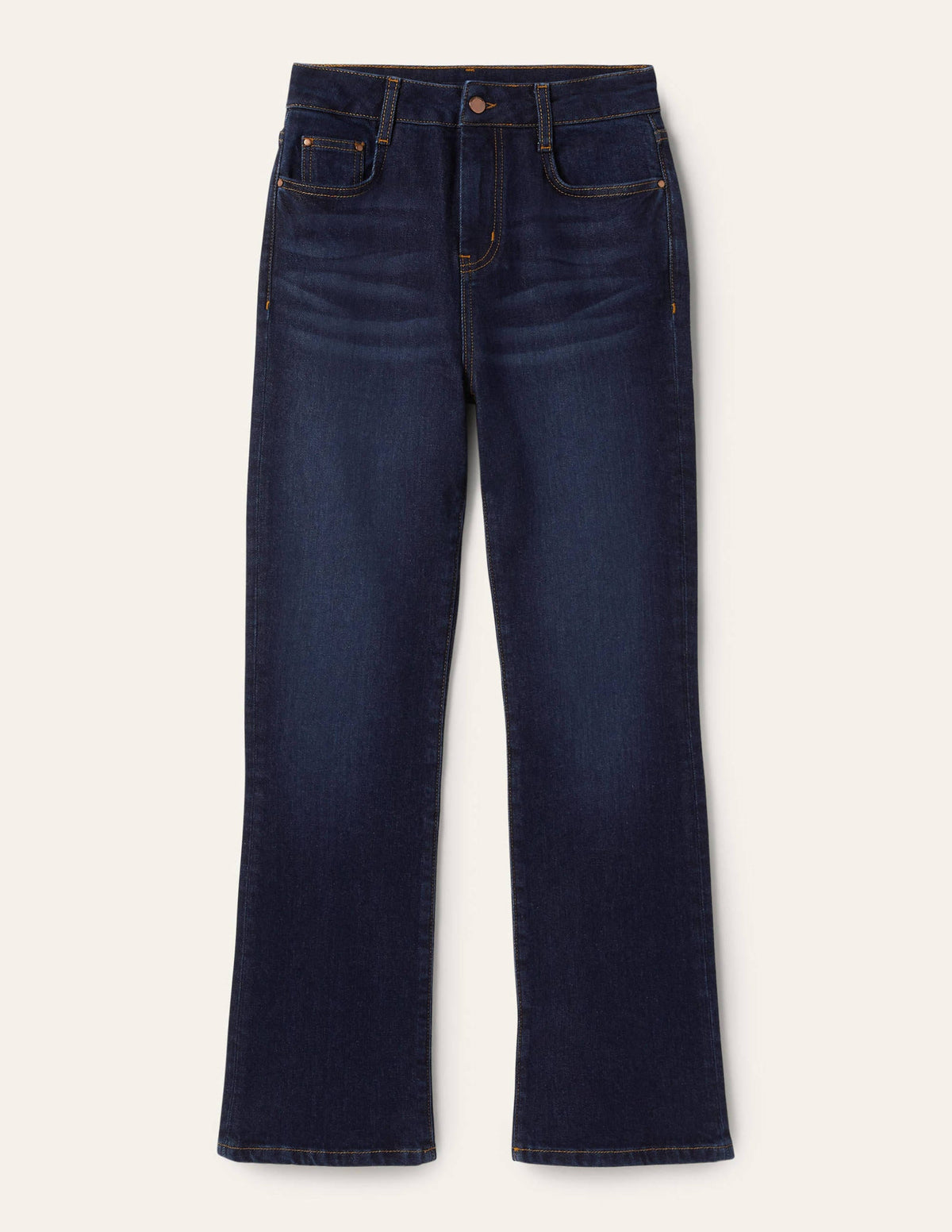 Cropped Flare Jeans-Indigo - Image 6