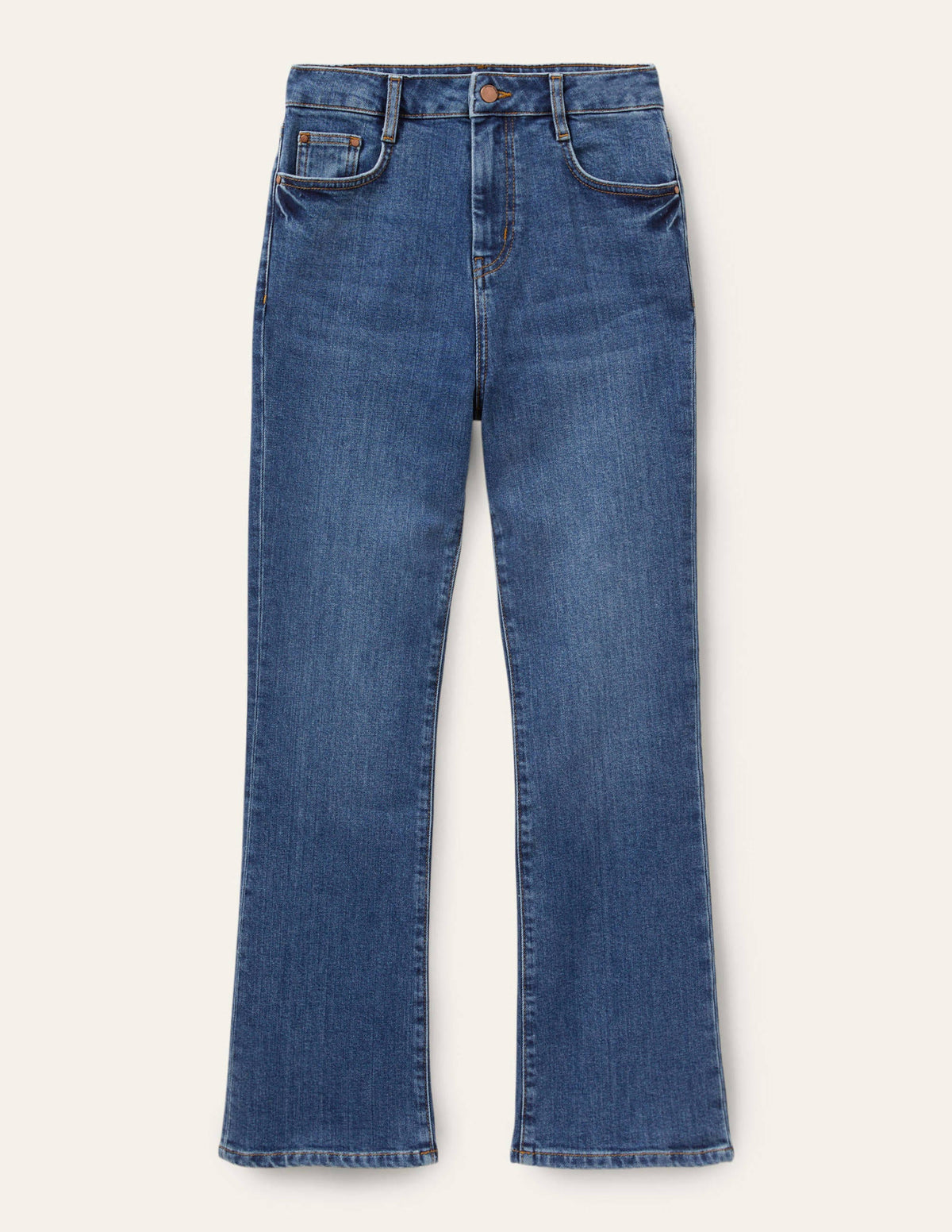 Cropped Flare Jeans-Mid Vintage - Image 6
