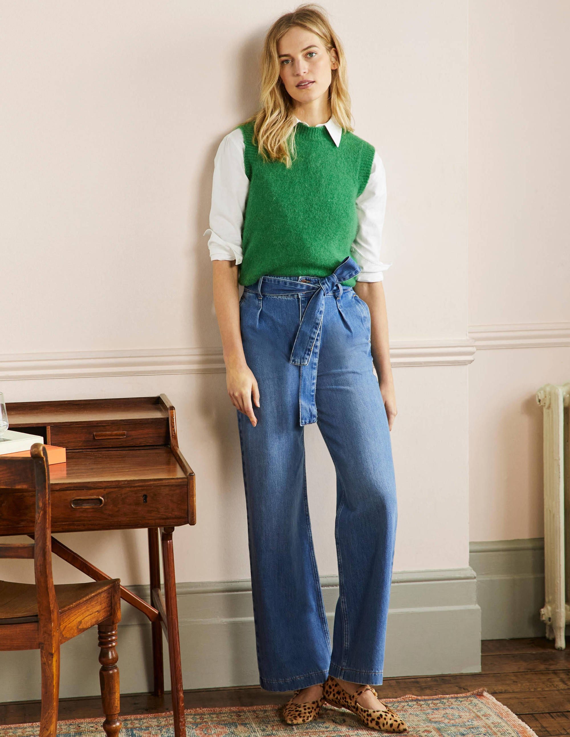 Wideleg Slouchy Jeans-Light Vintage - Image 1