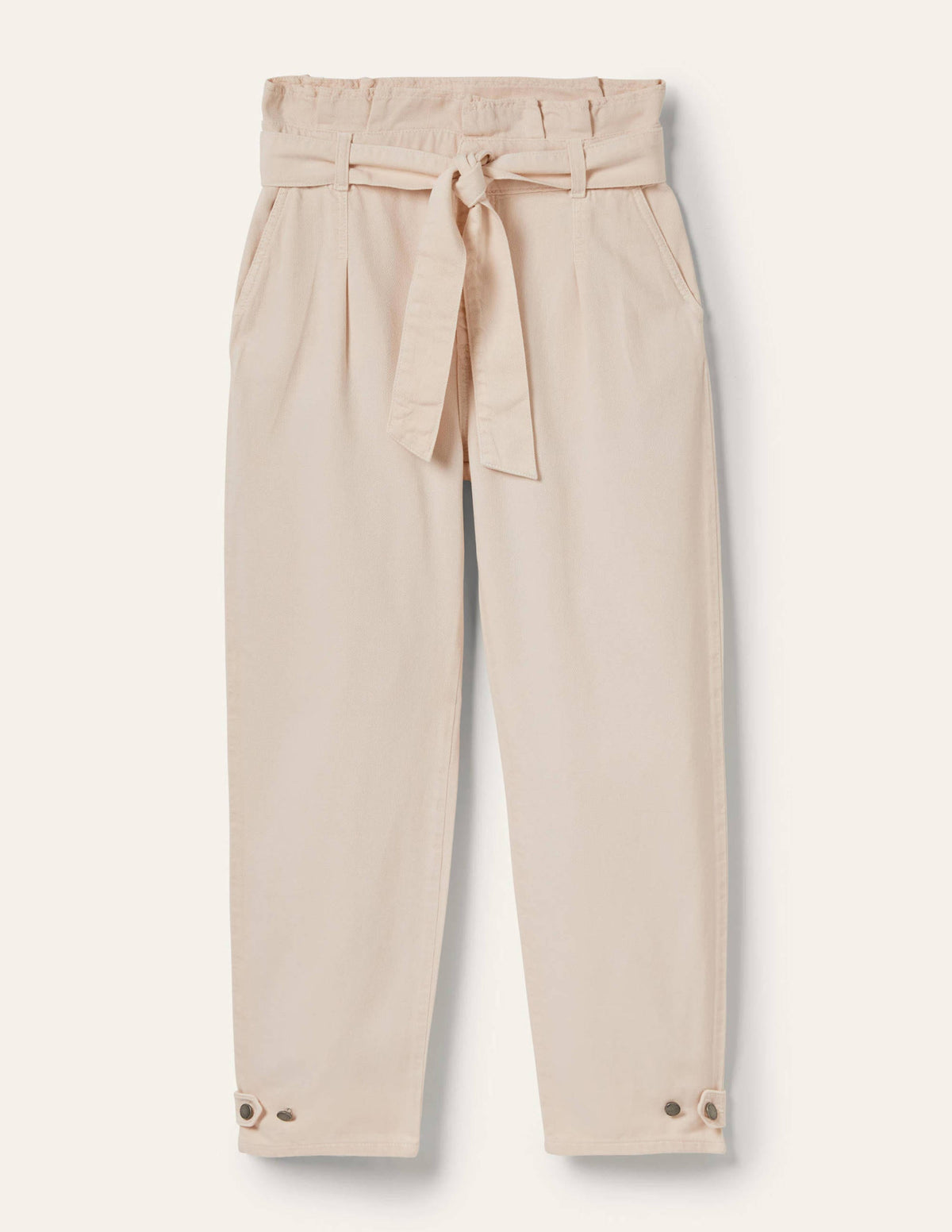 Cuffed Hem Jeans-Oat Milk-6