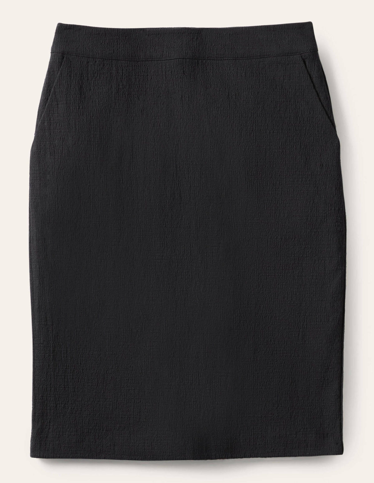 Textured Pencil Skirt-Black-5