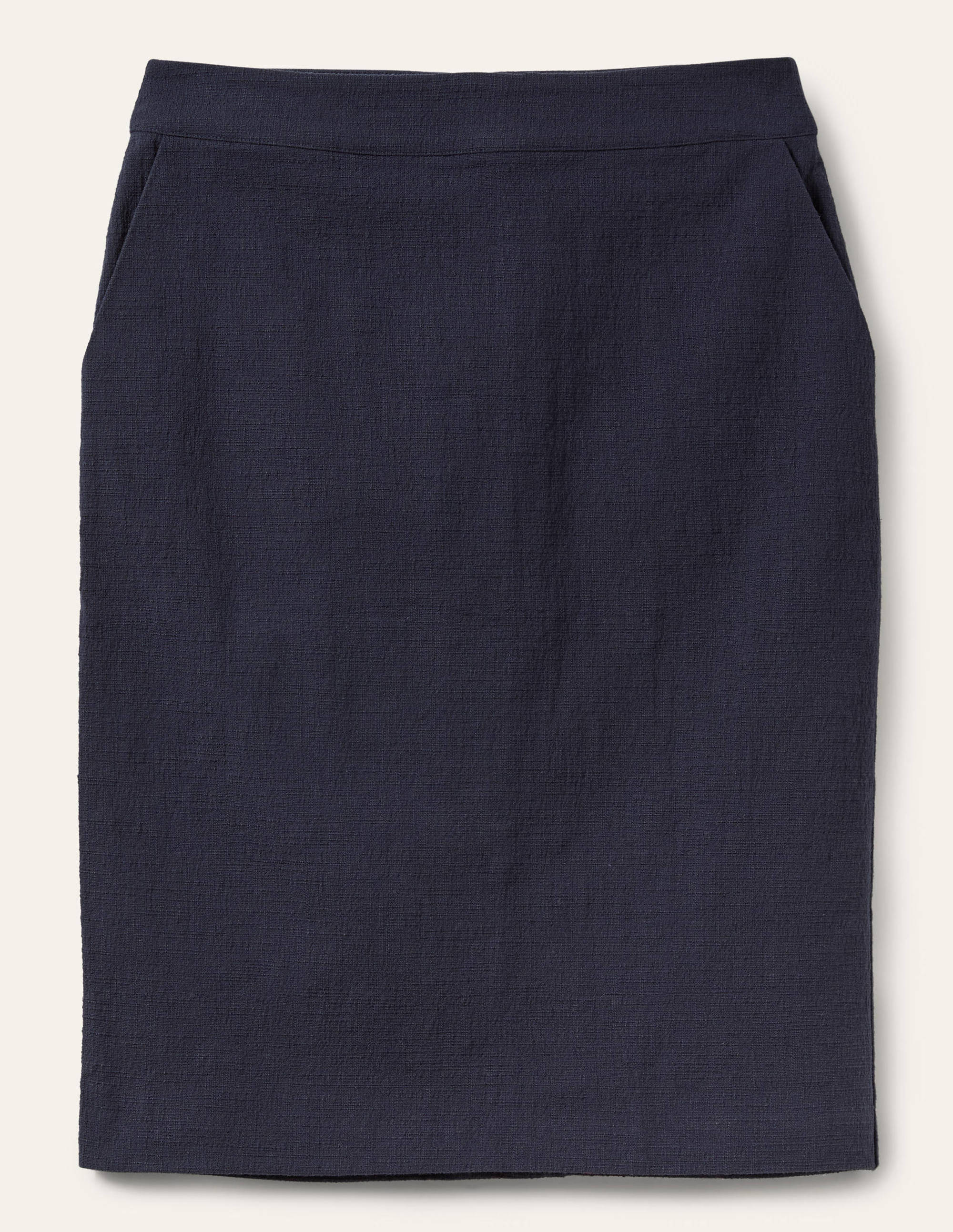 Textured Pencil Skirt-Navy - Image 5
