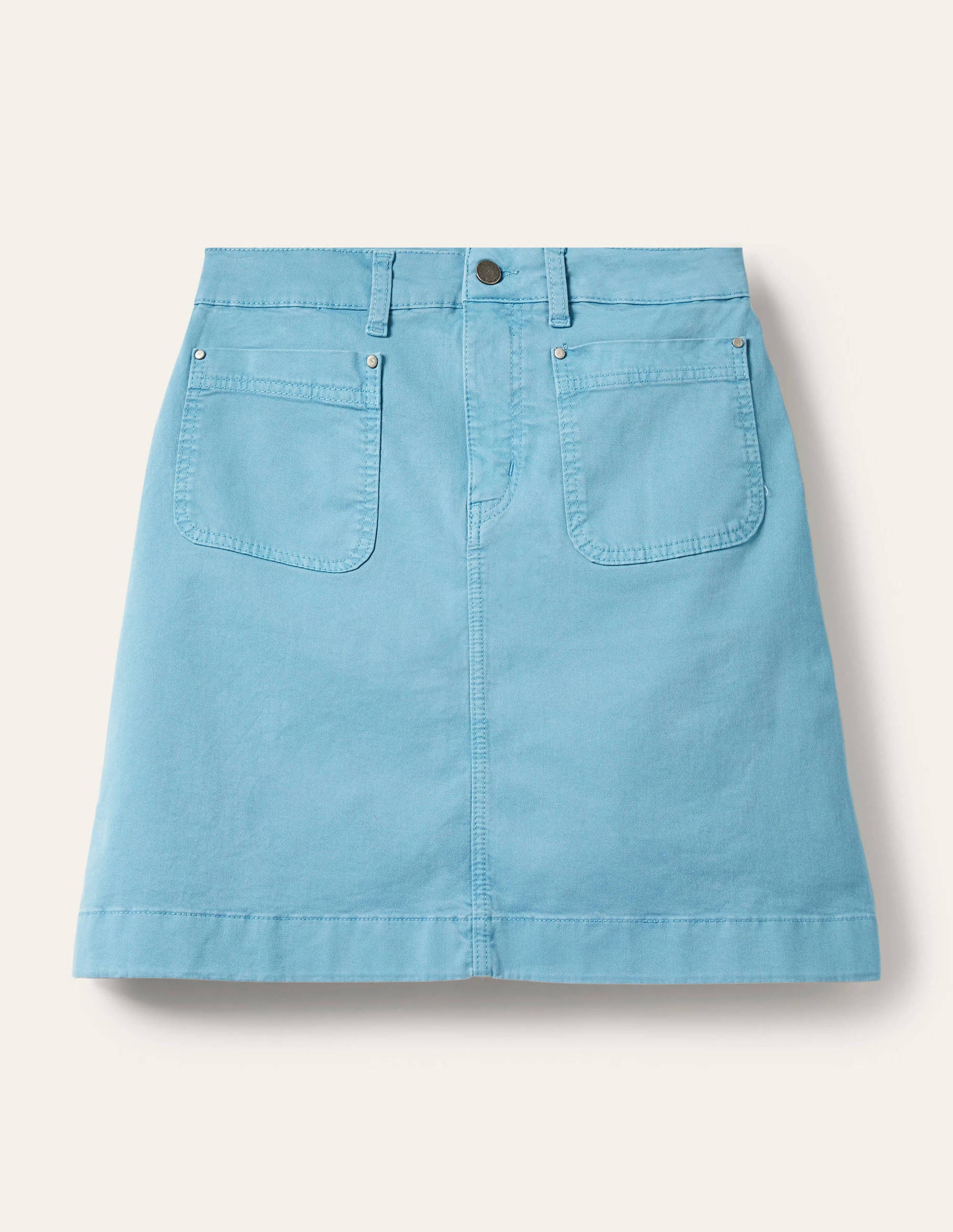 Patch Pocket Skirt-Mountain Spring Blue-5