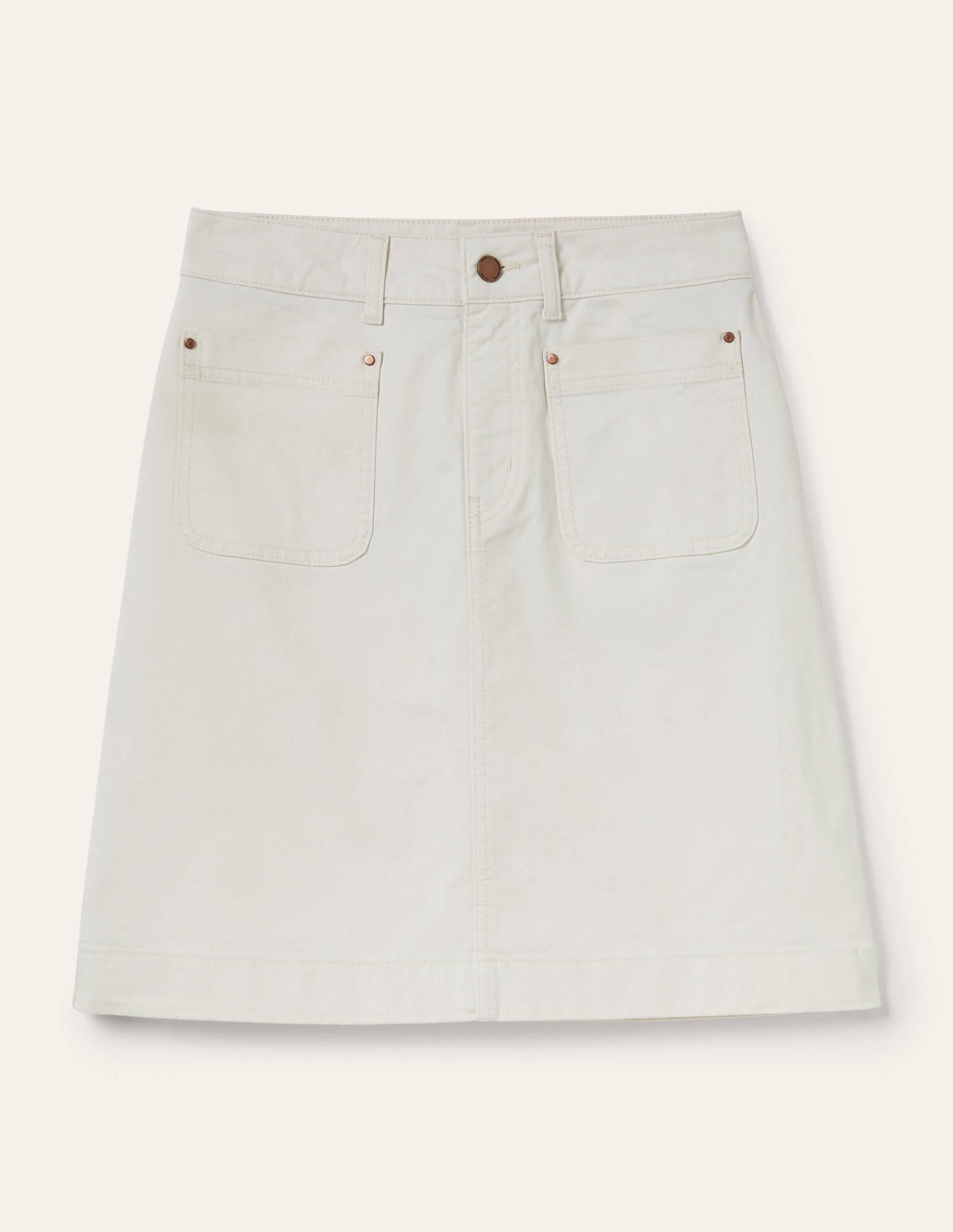 Patch Pocket Skirt-Ecru - Image 5