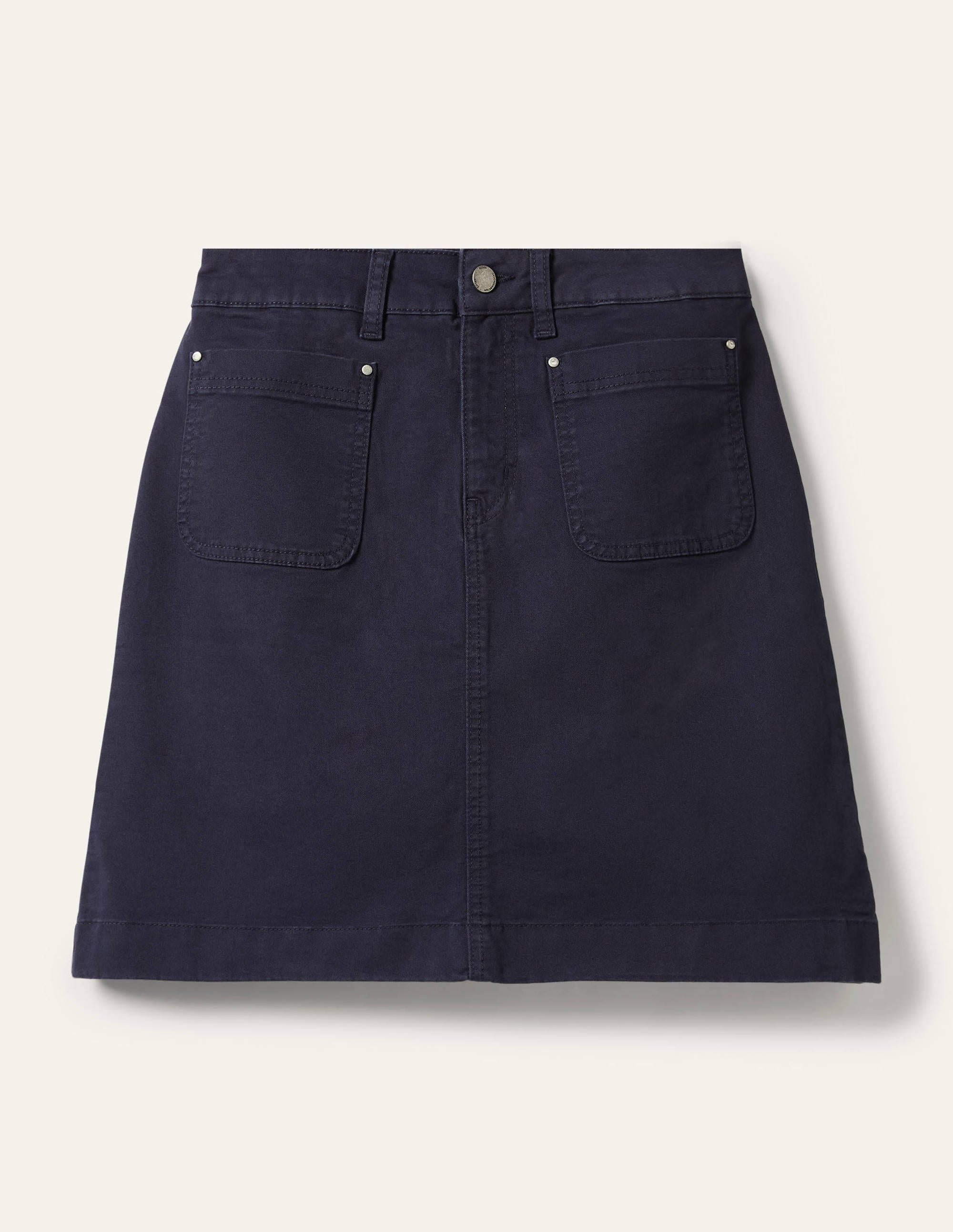 Patch Pocket Skirt-Navy - Image 5