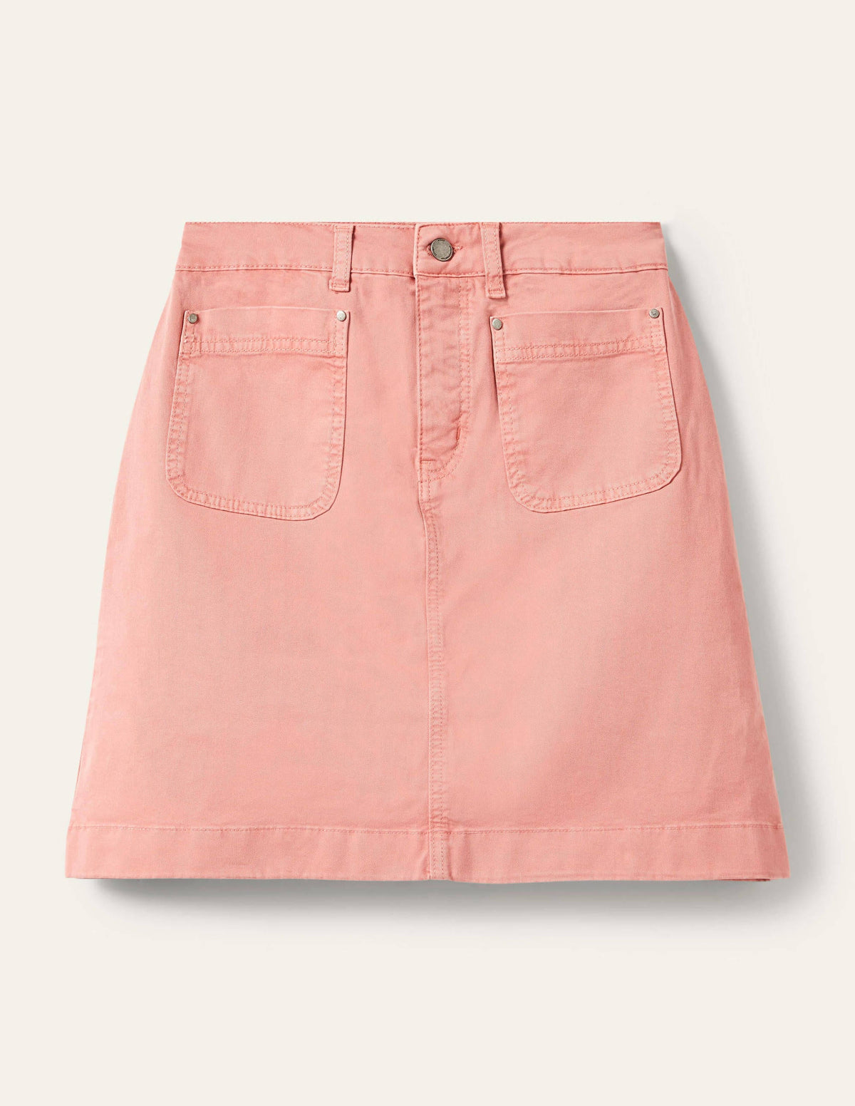 Patch Pocket Skirt-Mauve Flower Pink - Image 5