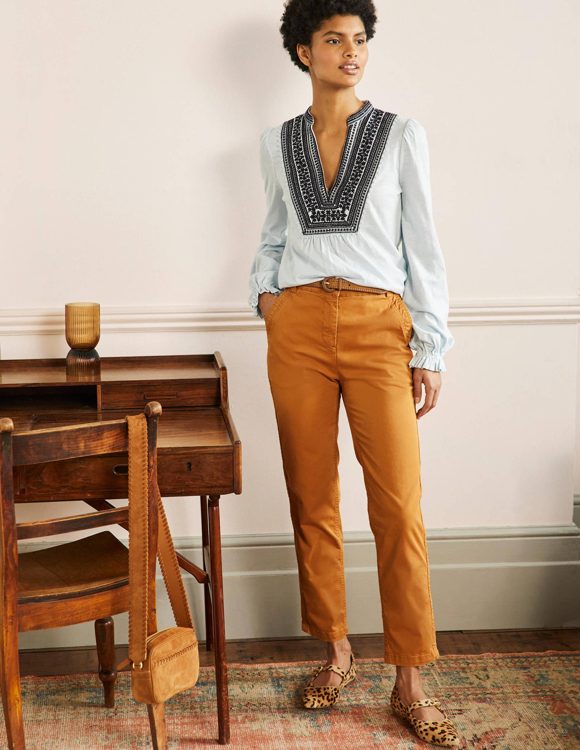 Classic Chino Pants-Teak Wood Brown - Image 1