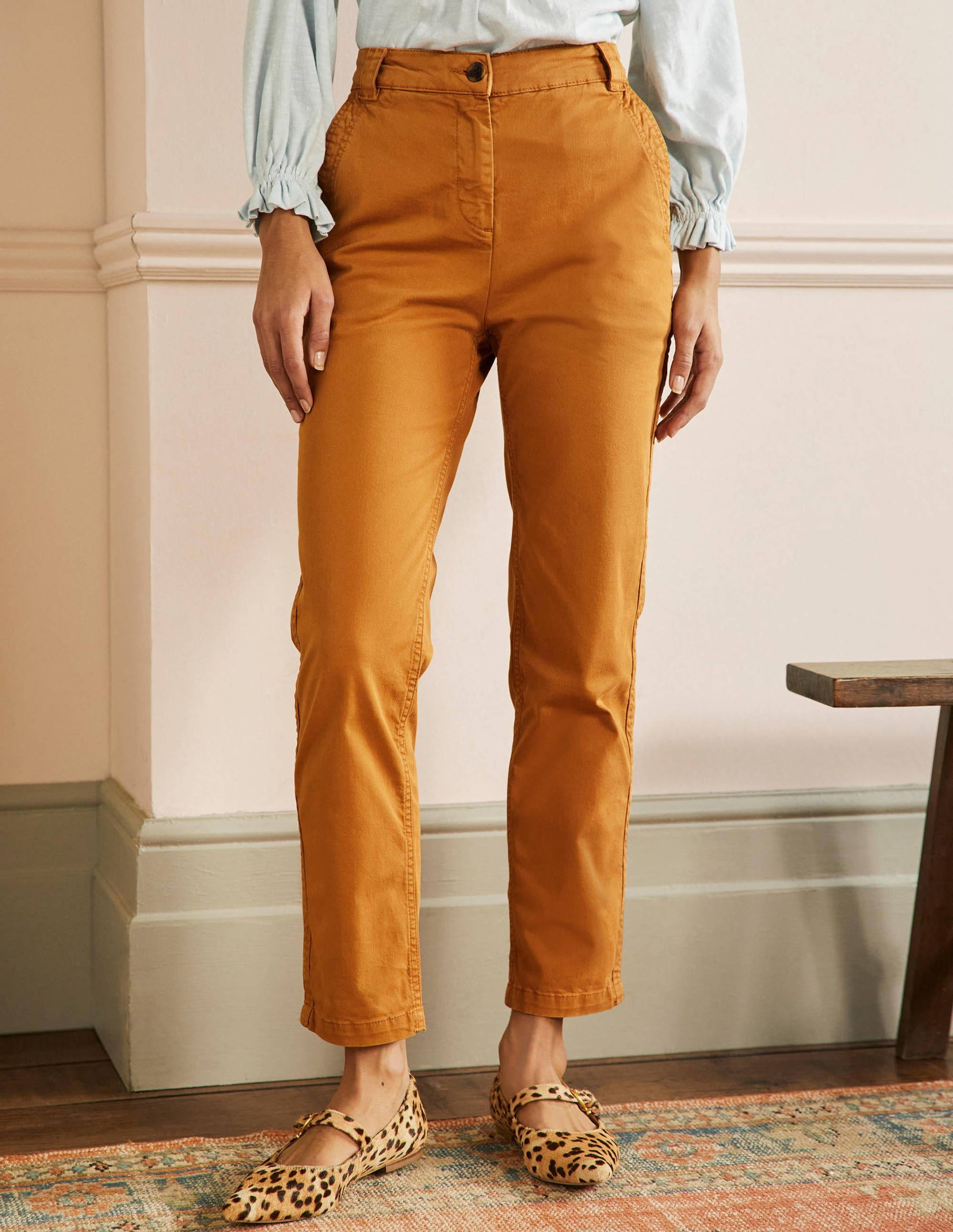 Classic Chino Pants-Teak Wood Brown-4