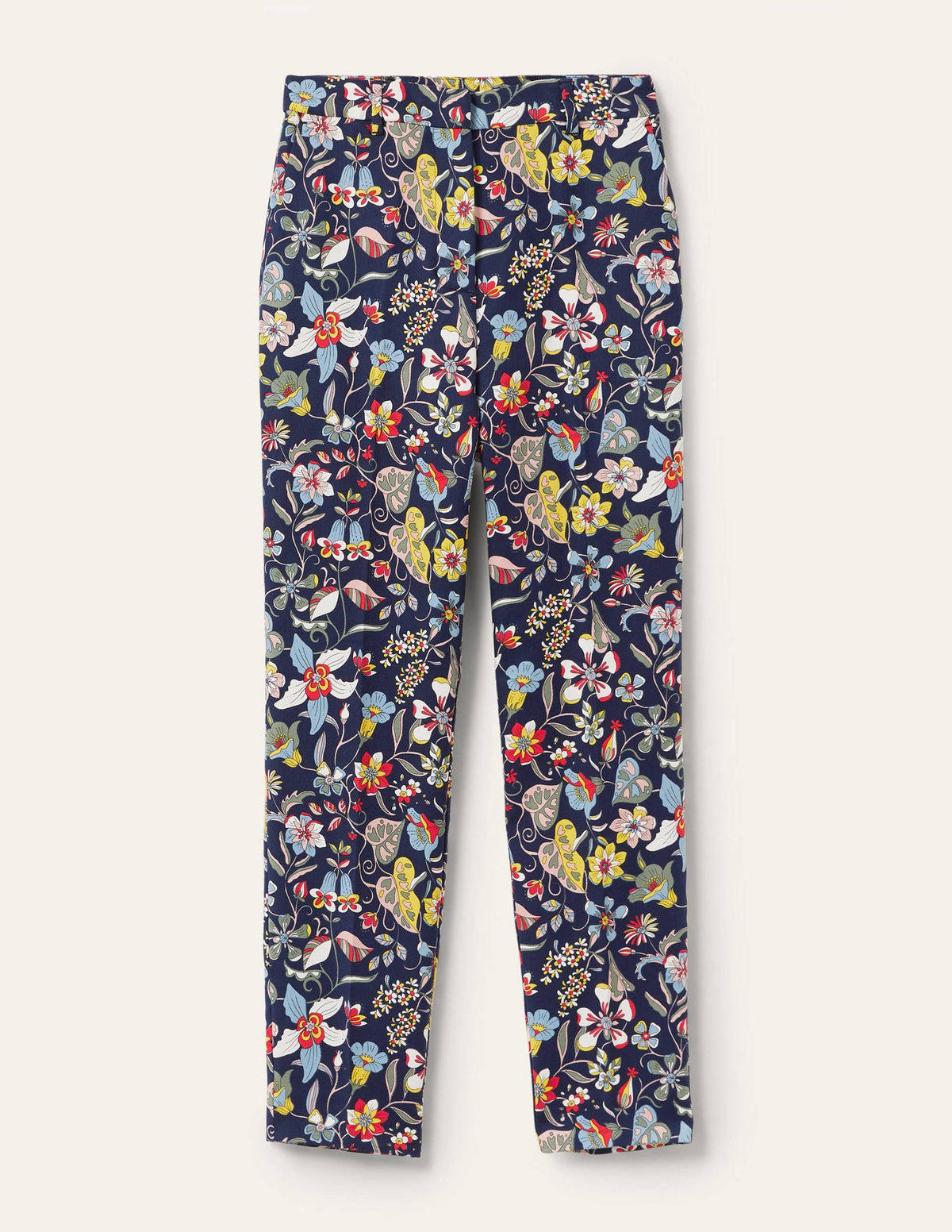 Carrie Printed Pants-French Navy, Tropic Florals-5