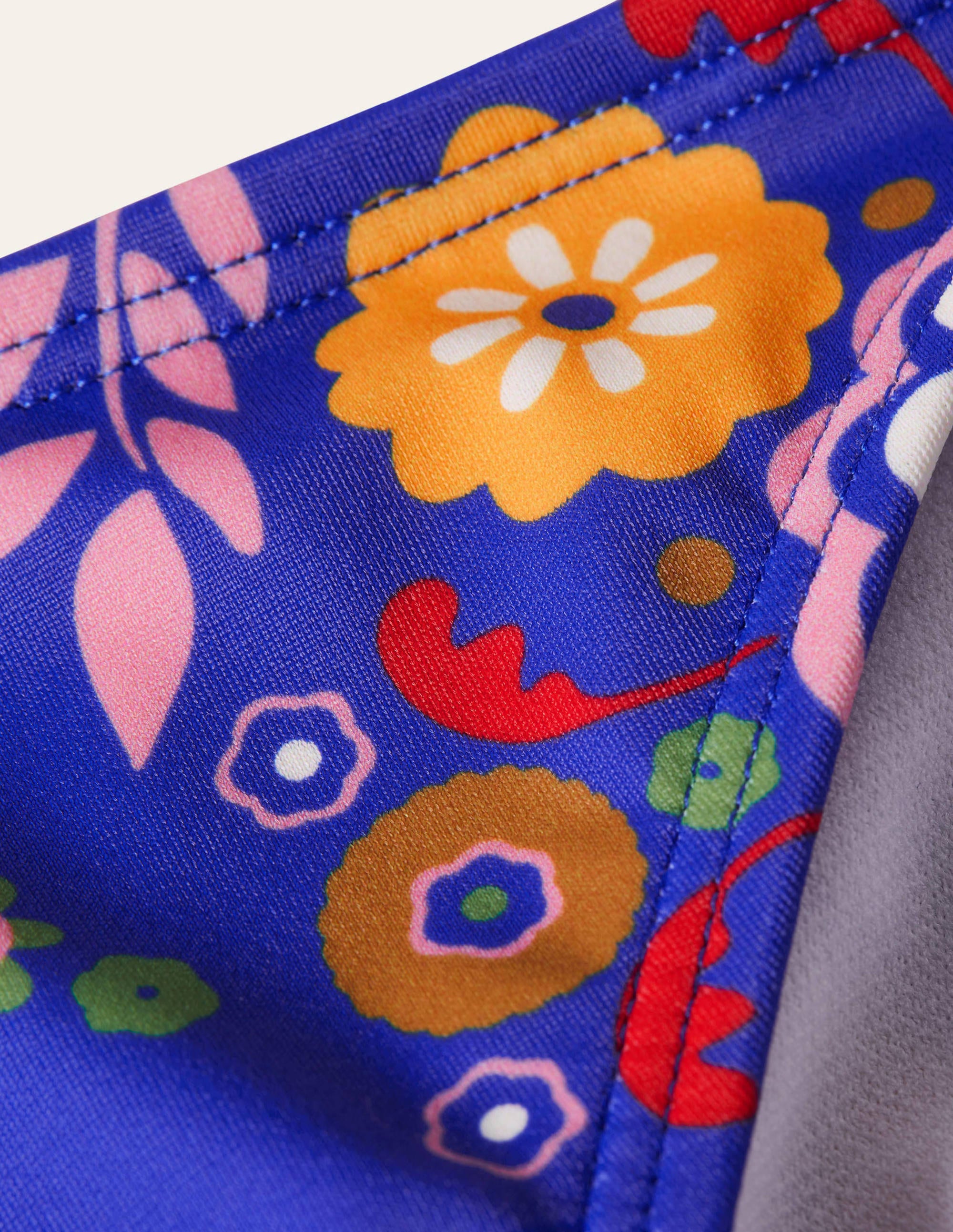 Symi String Bikini Bottoms-Cobalt, Opulent Garden - Image 6