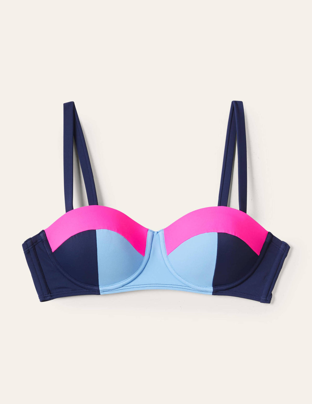 Portofino Cup-size Bikini Top-Horizon Colourblock-5