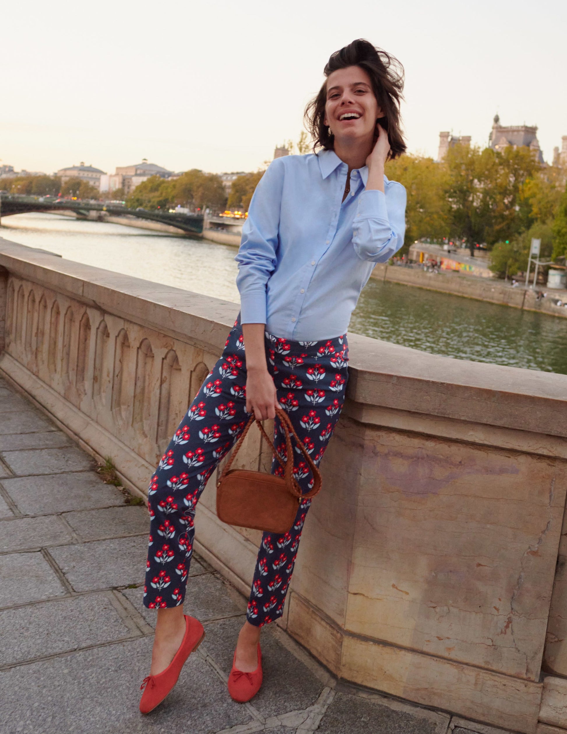 Richmond 7/8 Pants-Navy, Blossoming Bud-6