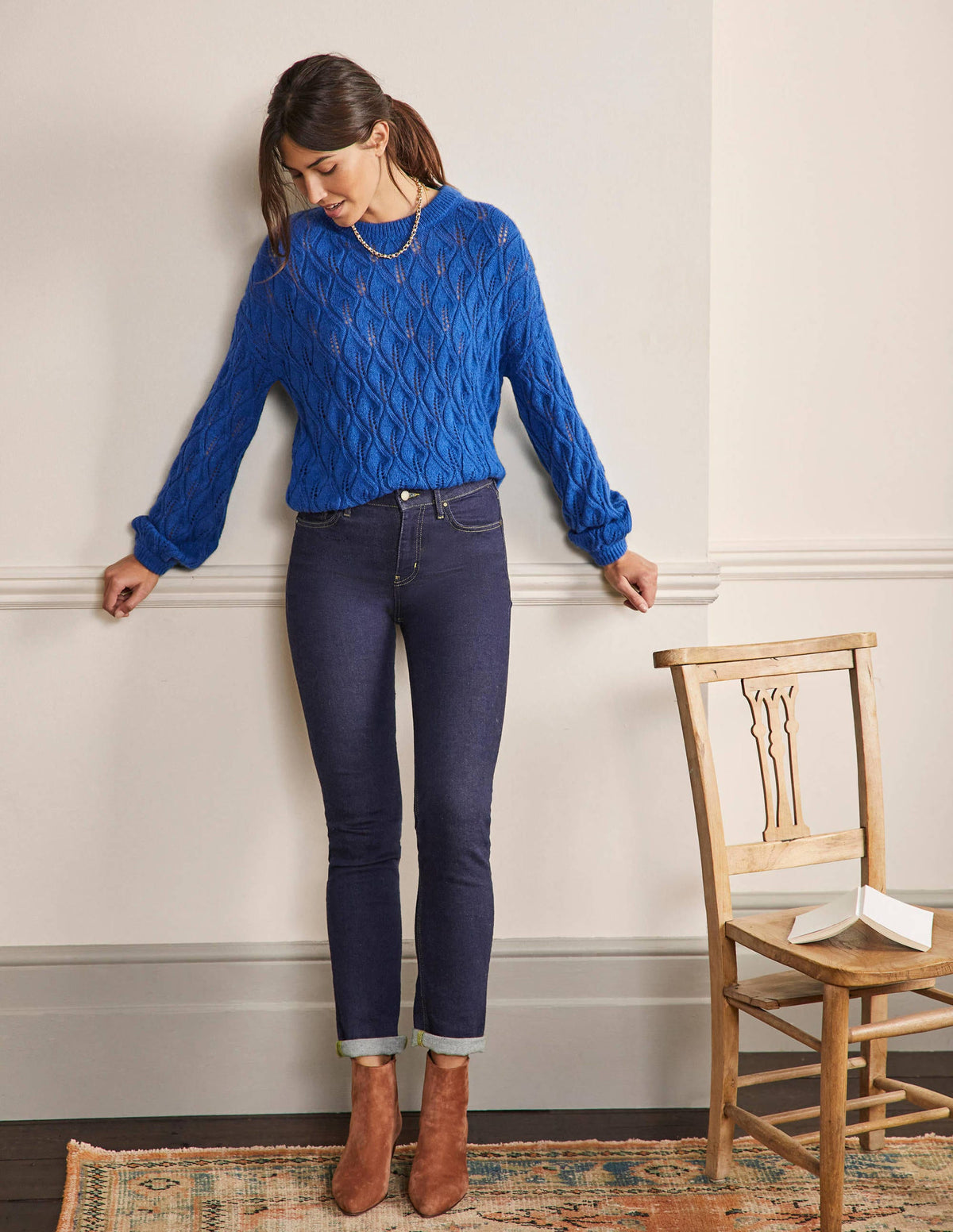 Slim Straight Jeans-Indigo-1