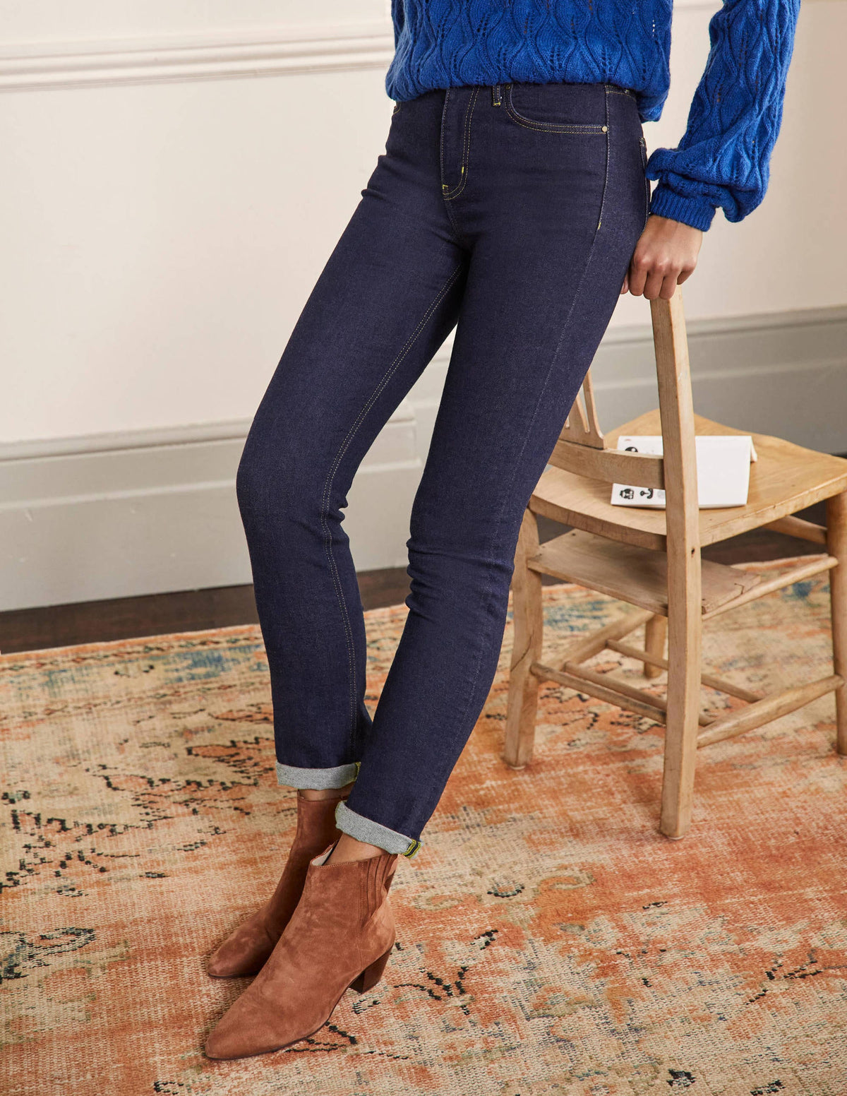 Slim Straight Jeans-Indigo - Image 4