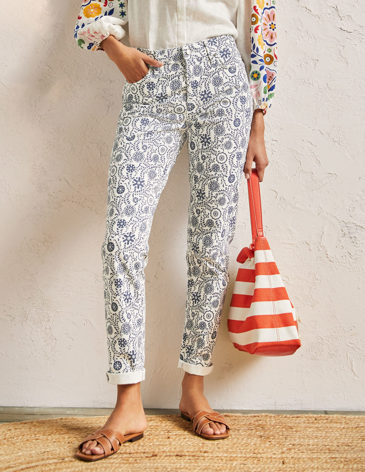 Girlfriend Jeans-Ivory, Opulent Garden-4