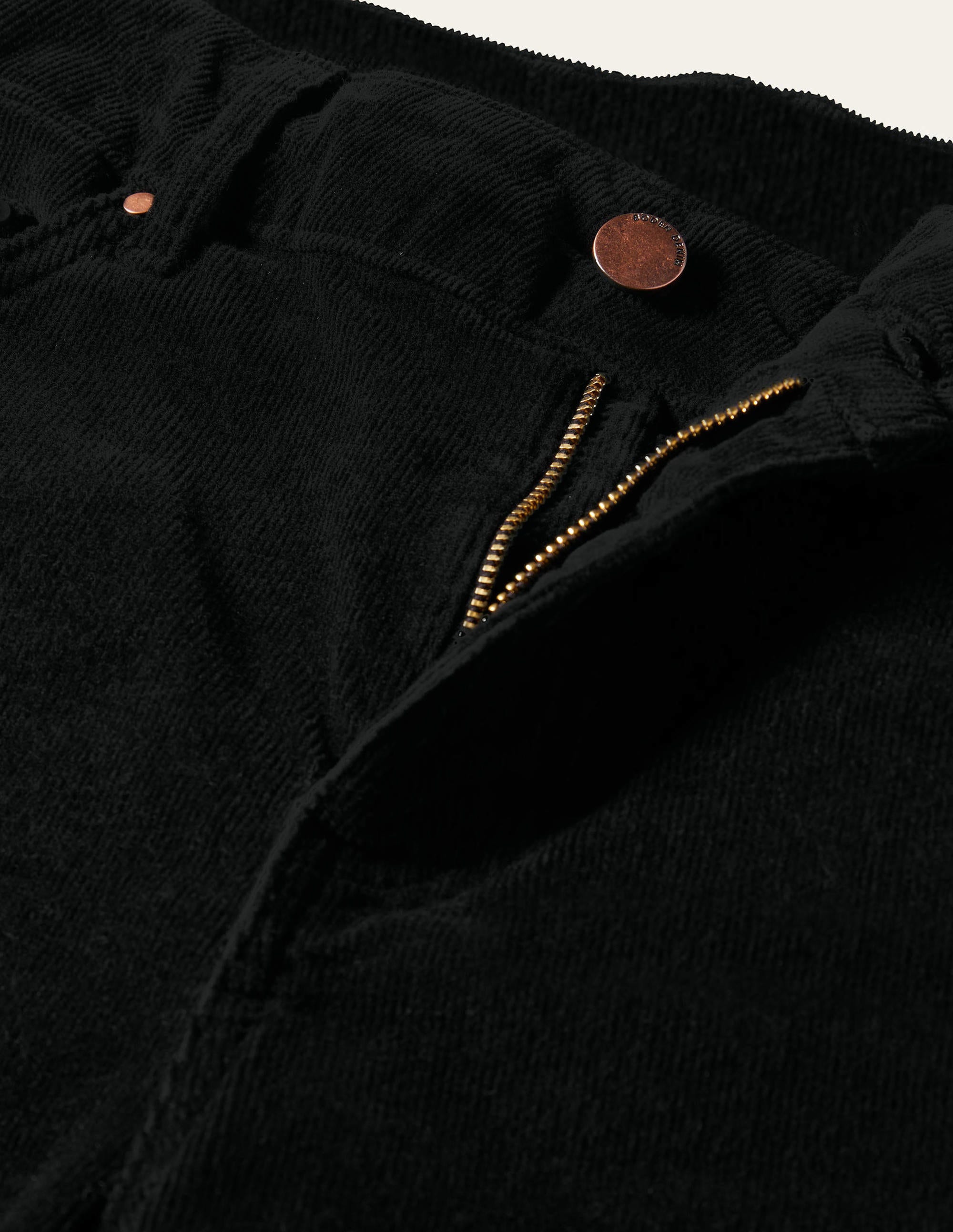 Corduroy Slim Straight Jeans-Black - Image 5
