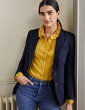 Stretch Jersey Blazer-Navy