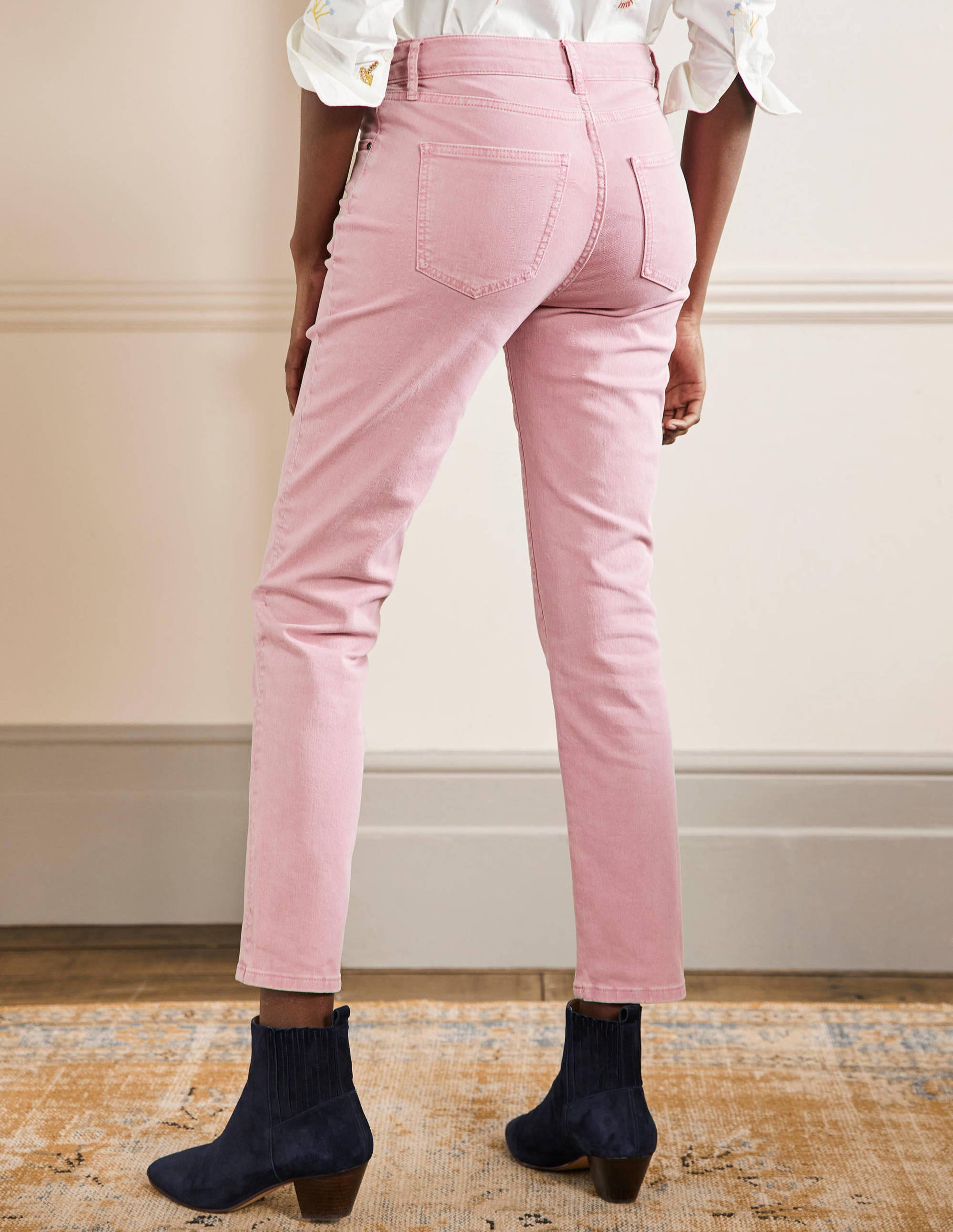 Slim Straight Ankle Skimmers-Posy Pink - Image 3