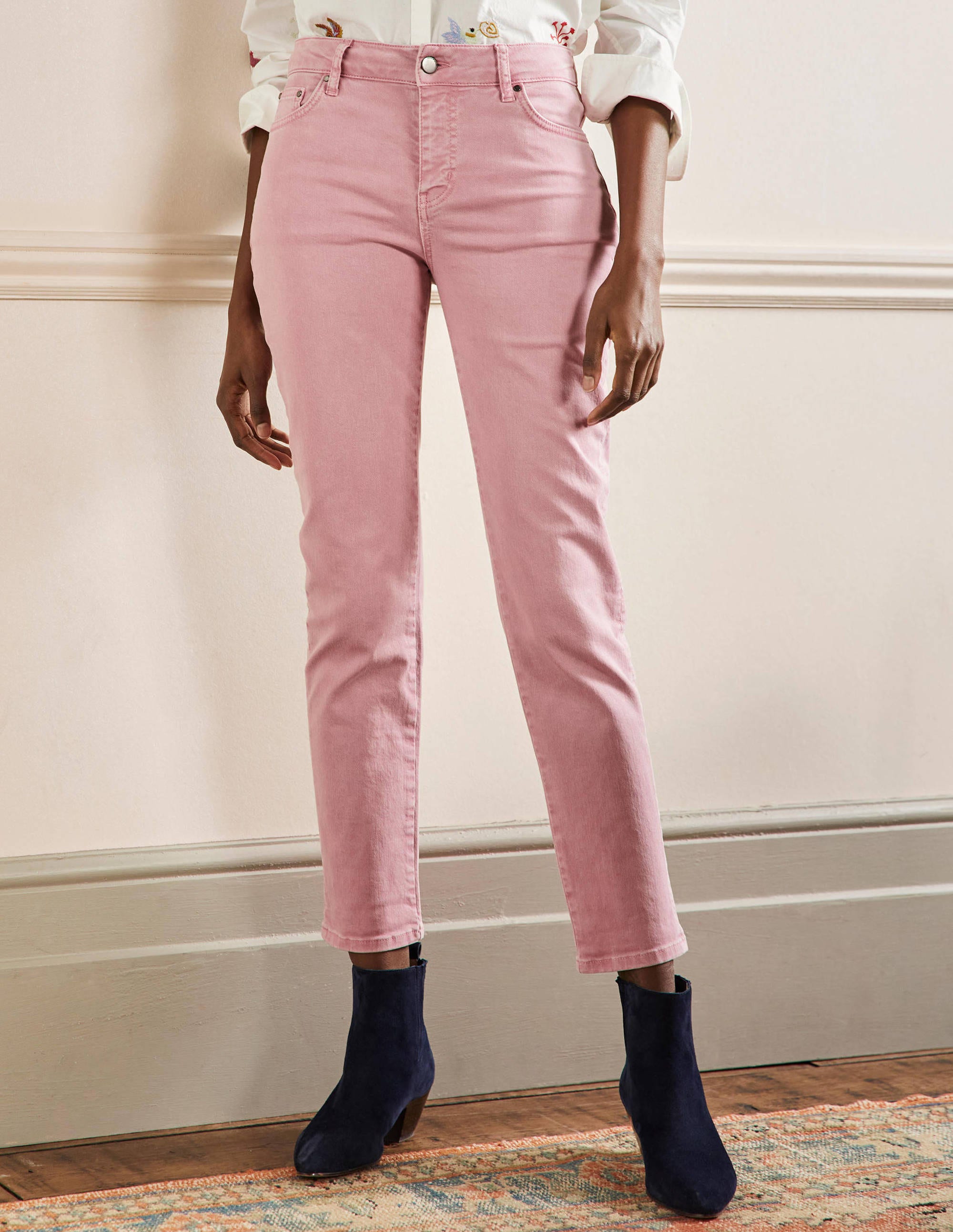 Slim Straight Ankle Skimmers-Posy Pink - Image 4