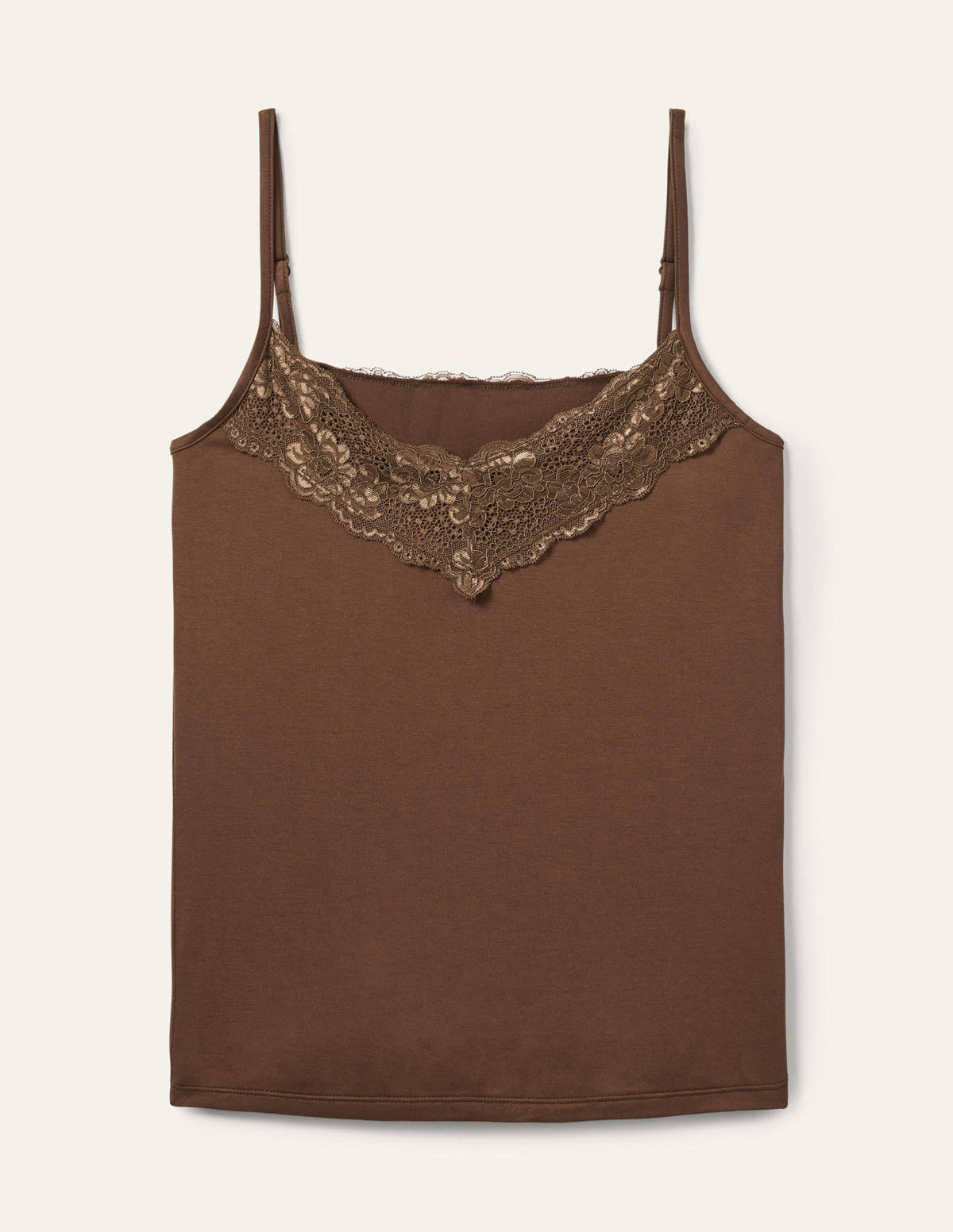 Lace Cami Top-Deep Brown - Image 5