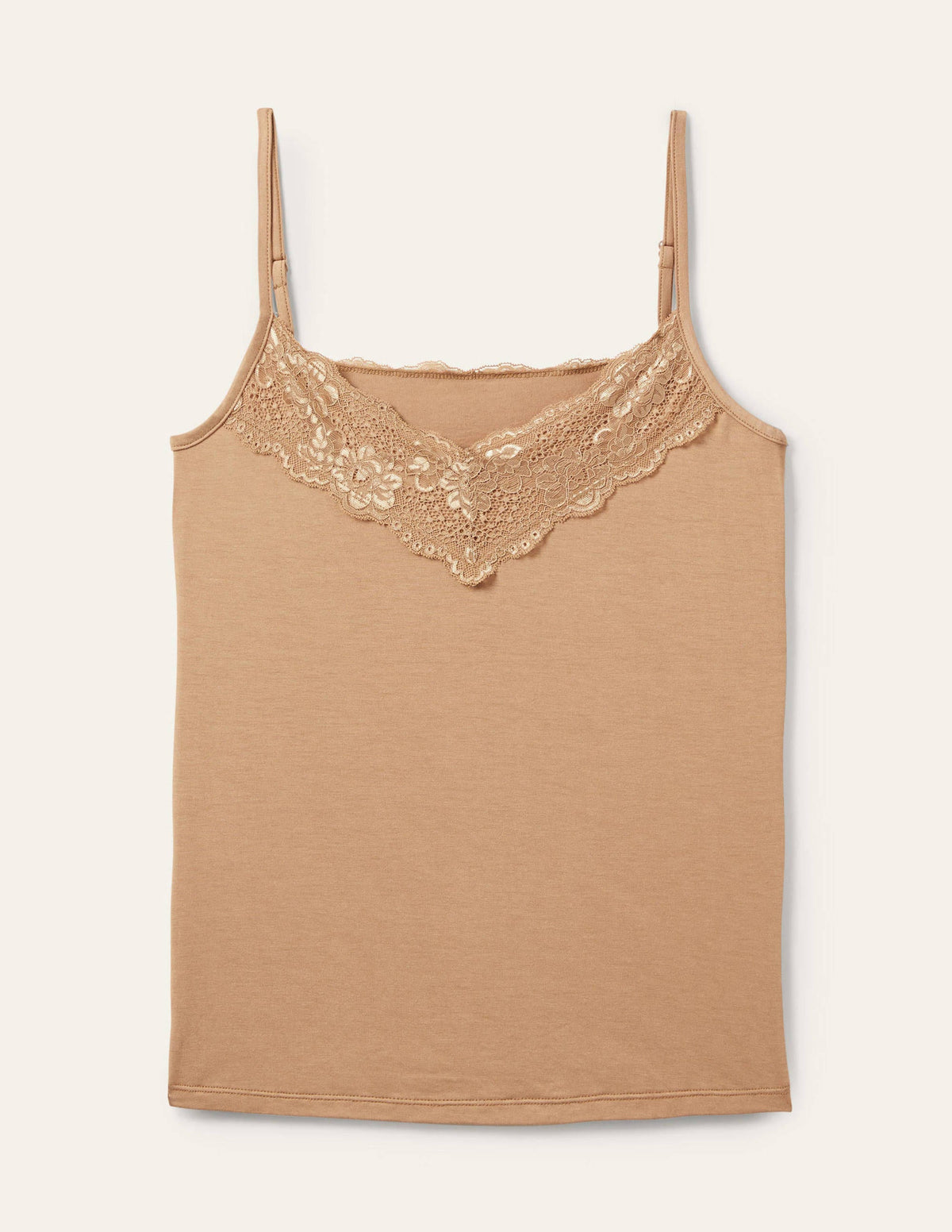 Lace Cami Top-Light Brown-9