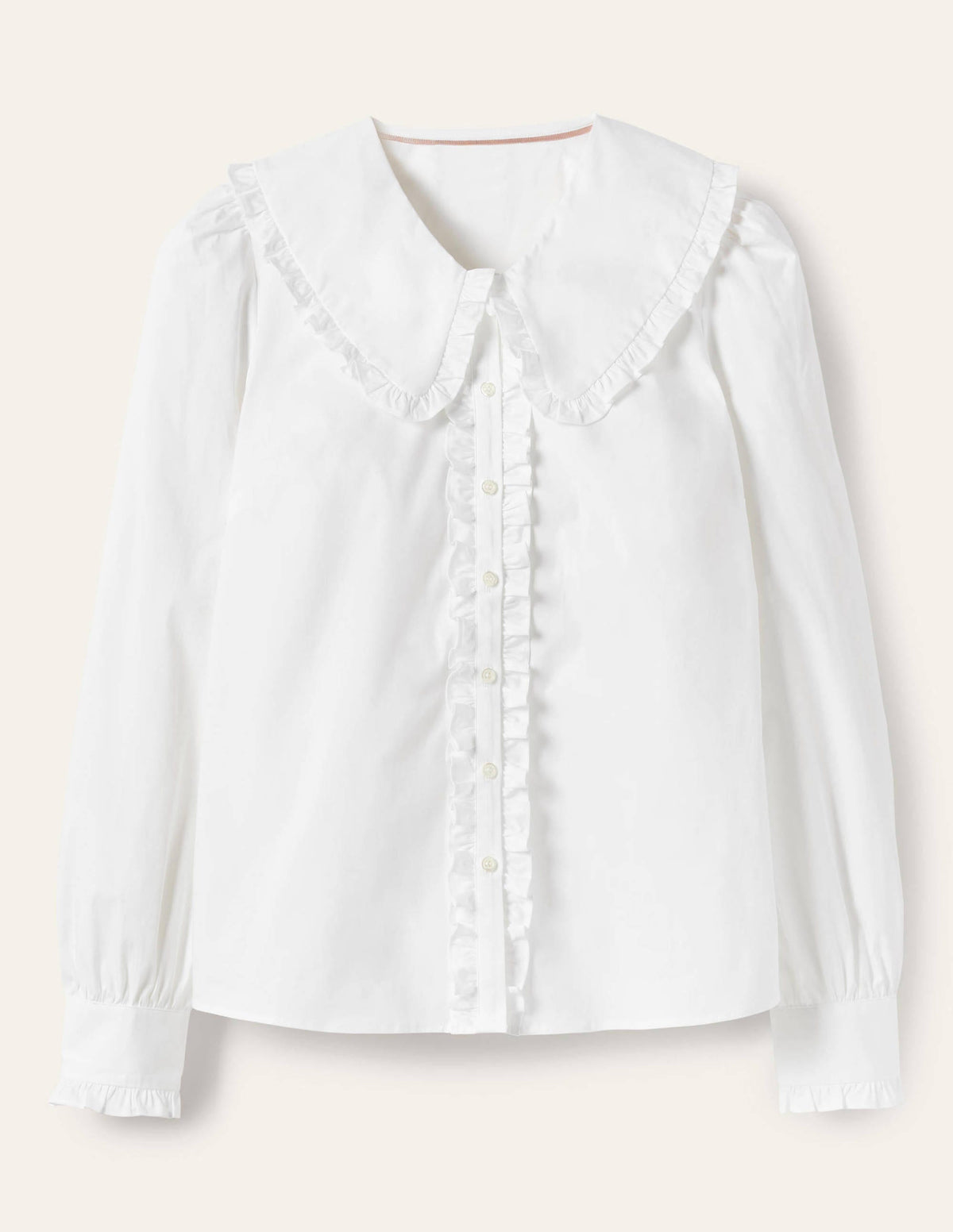 Statement Collar Shirt-White - Image 4