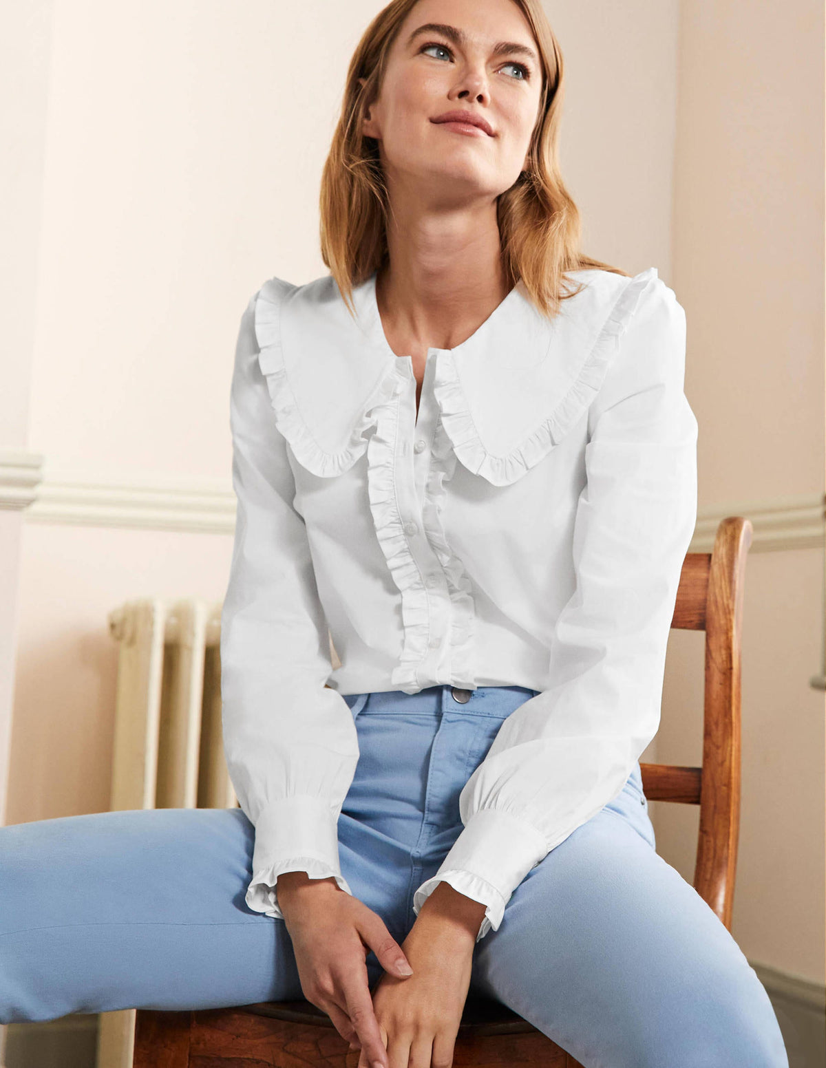 Statement Collar Shirt-White-1