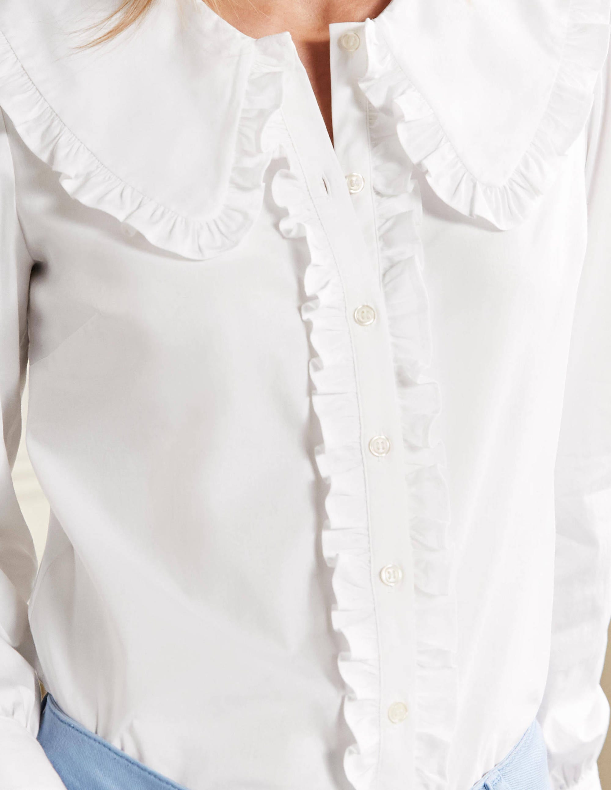 Statement Collar Shirt-White - Image 2