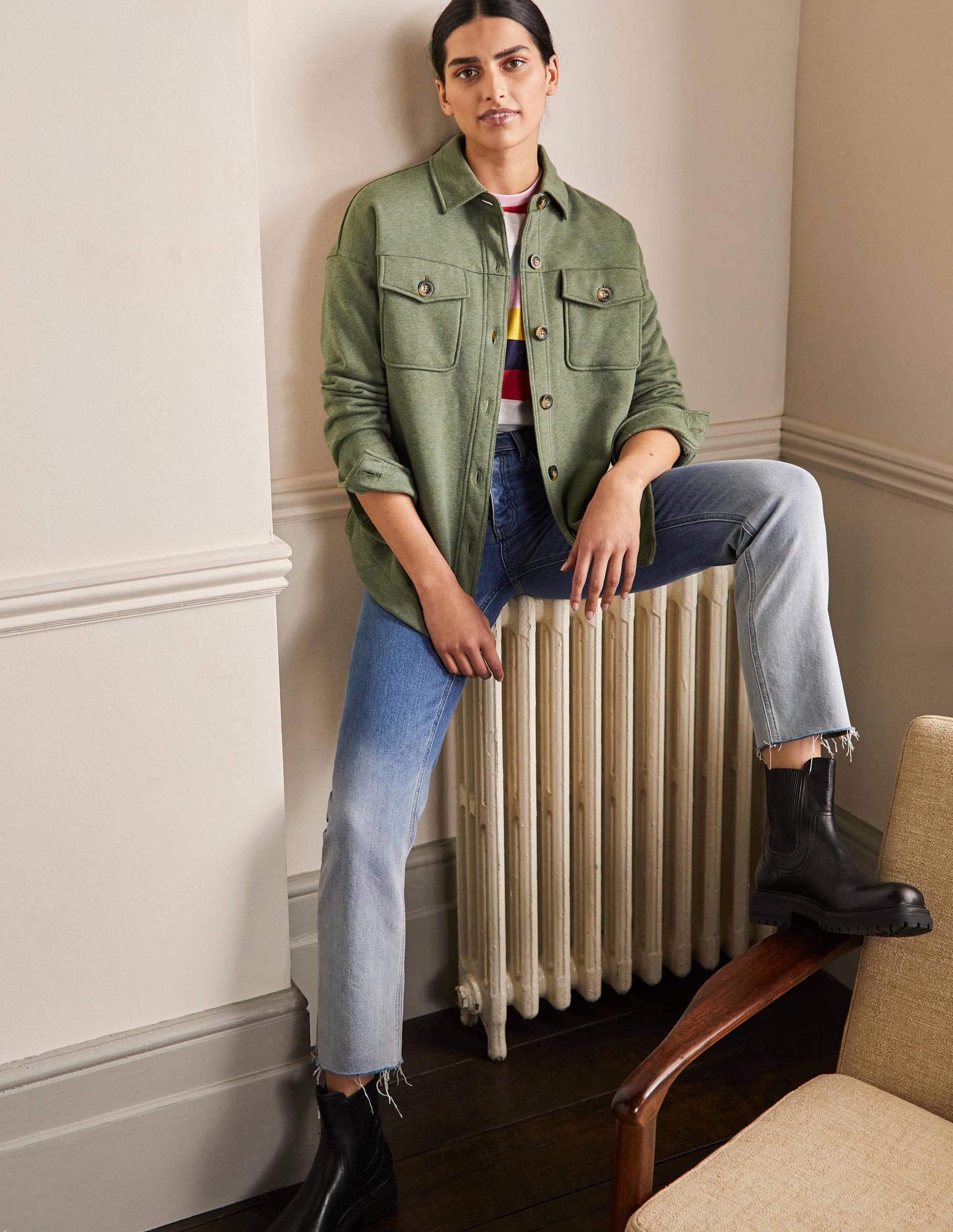 Jersey Shacket-Alder Marl - Image 1