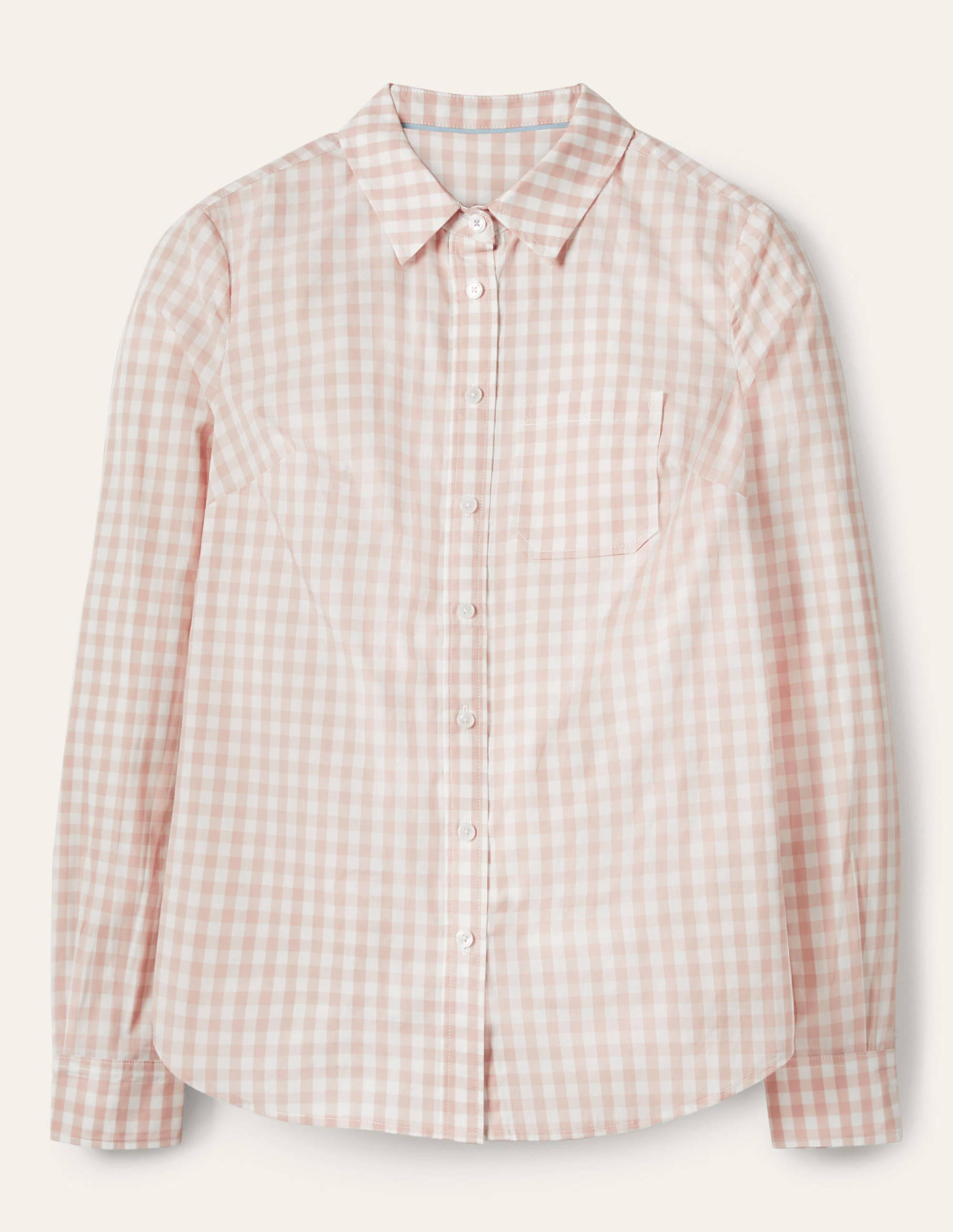 Classic Cotton Shirt-Pink Gingham - Image 6