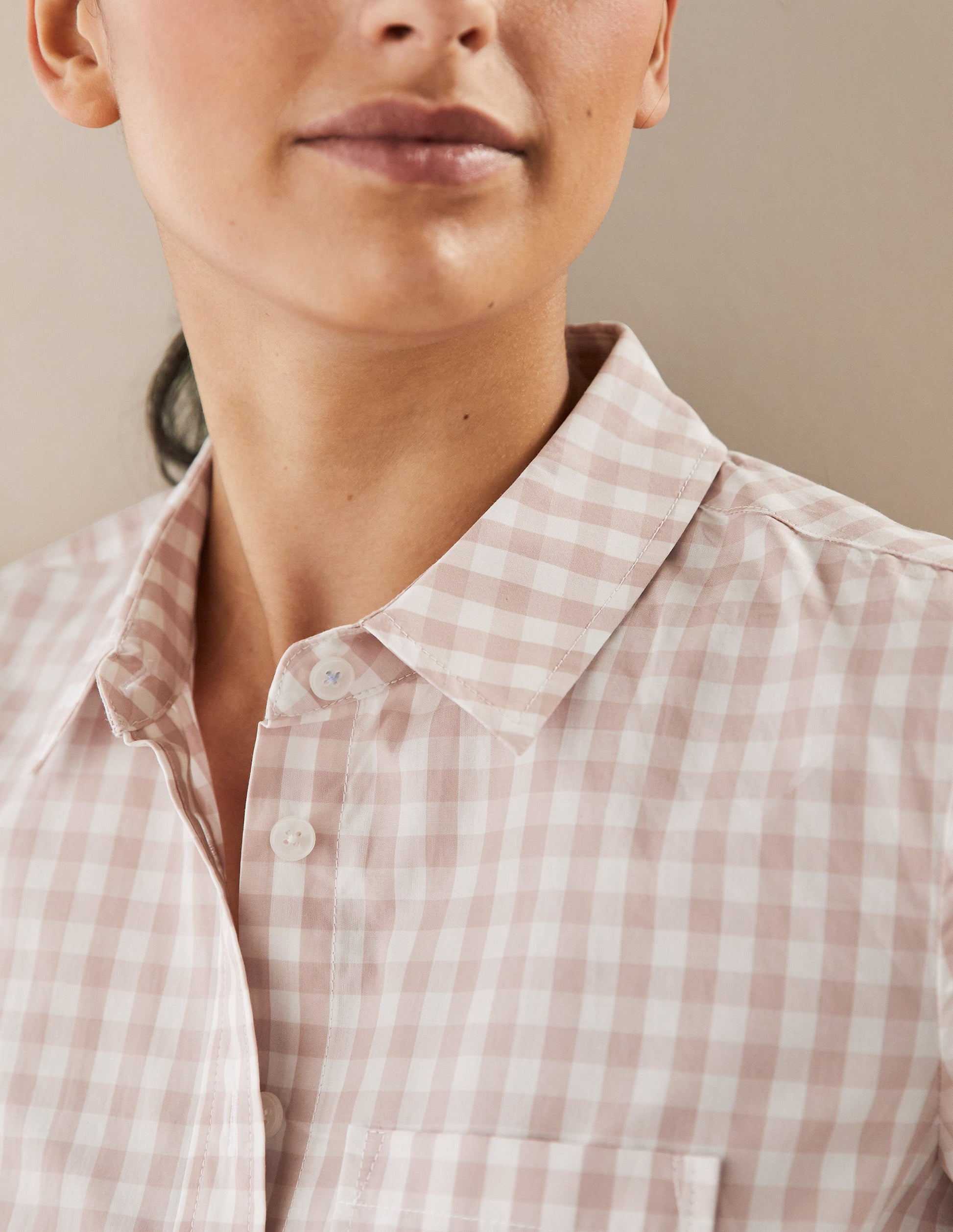 Classic Cotton Shirt-Pink Gingham-2