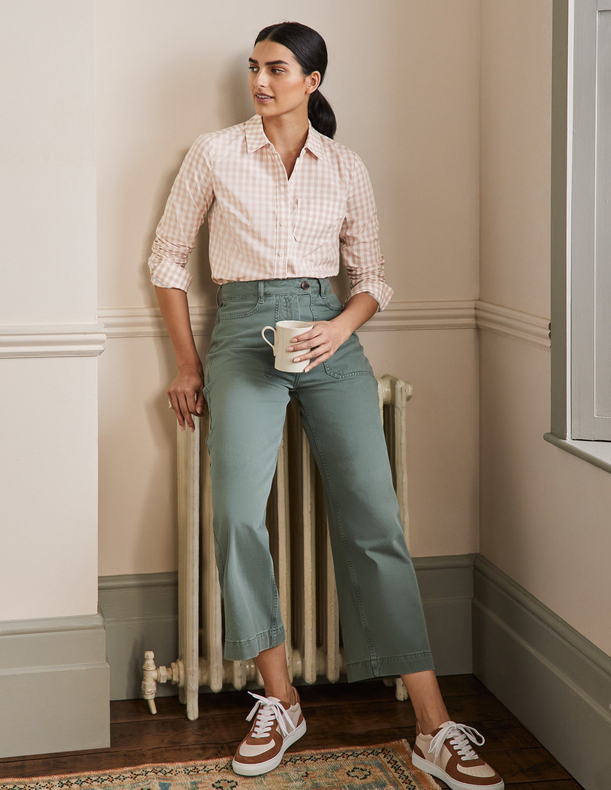 Classic Cotton Shirt-Pink Gingham-4