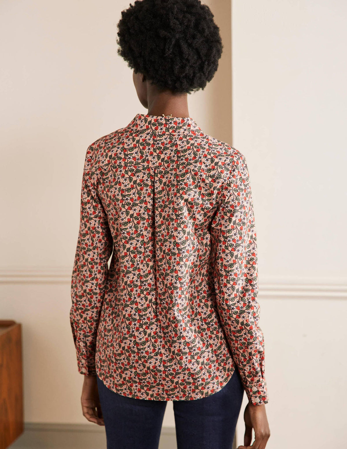 Classic Cotton Shirt-Milkshake, Flora Berry-3