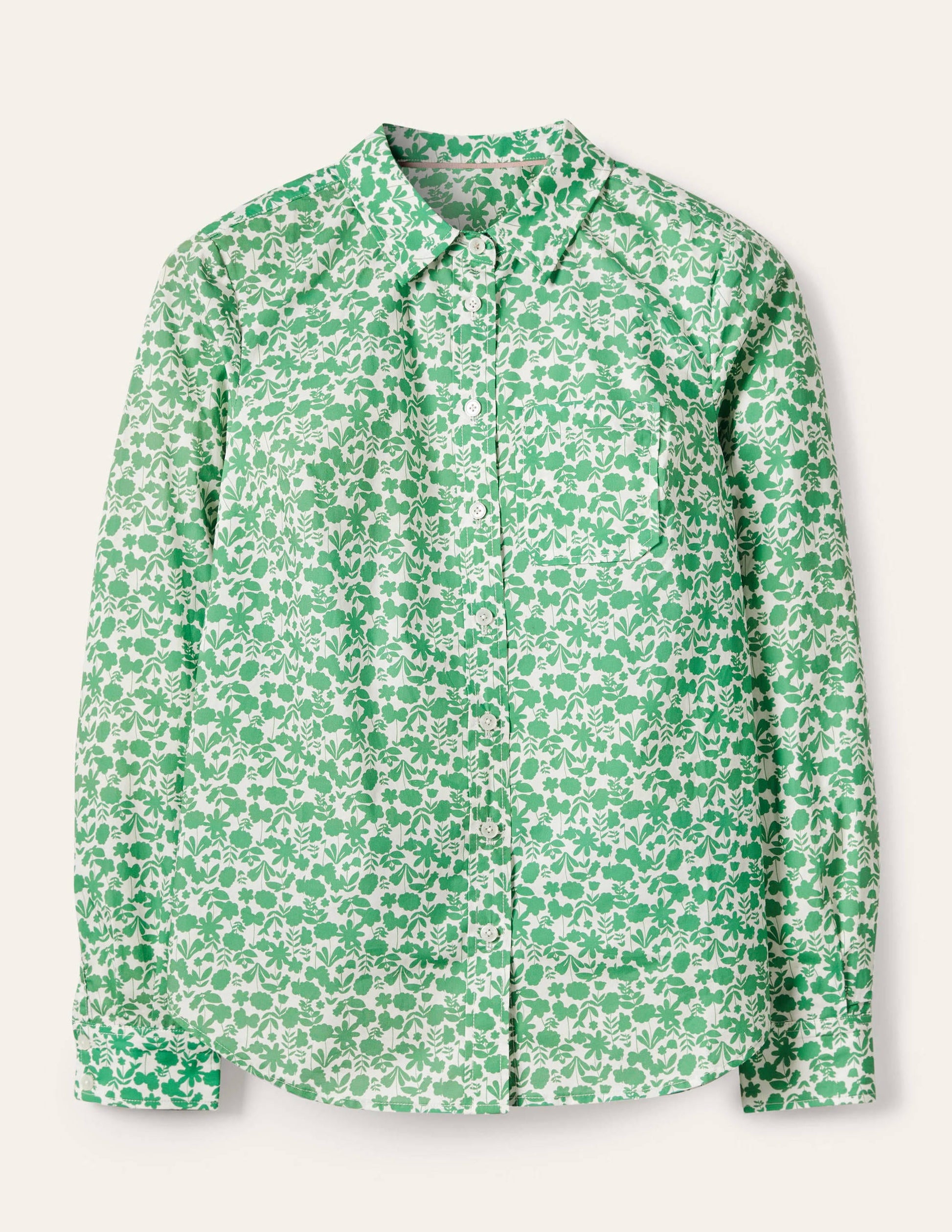 Classic Cotton Shirt-English Ivy, Flora Bloom-5